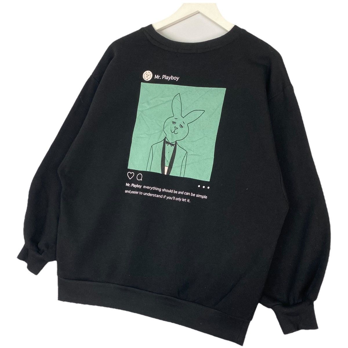 Playboy Vintage Playboy Bunny Small Logo Crewneck Sweatshirt Black P Size US L / EU 52-54 / 3 - 6 Thumbnail
