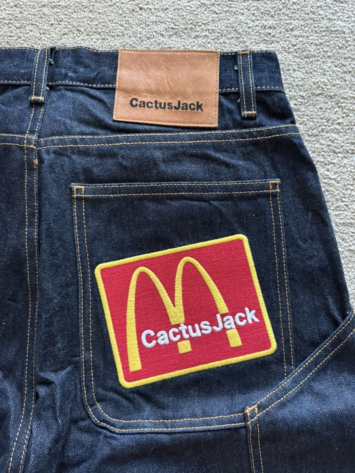 Travis Scott Travis Scott x McDonald's CJ Arches Denim Shorts in Indigo Size US 32 / EU 48 - 3 Thumbnail