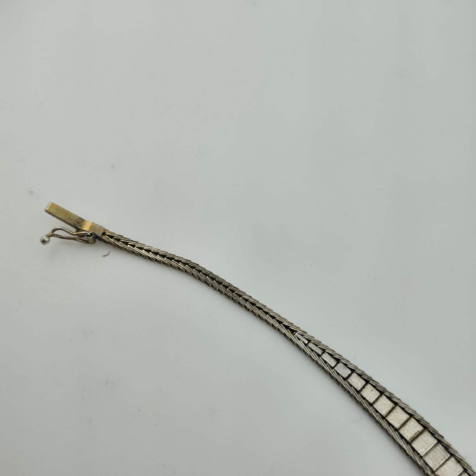 Other Sterling Silver Bracelet Two Tone Bracelet Panel Link 7" Size ONE SIZE - 11 Thumbnail