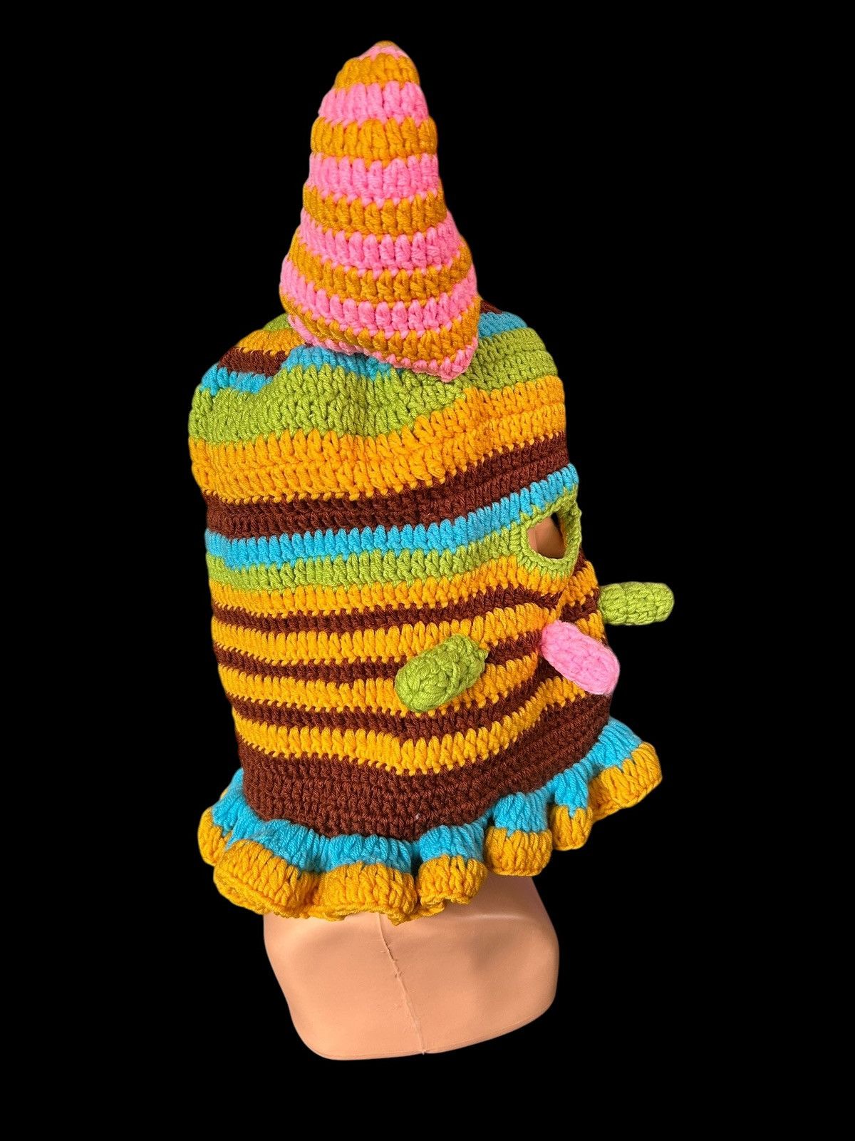 Japanese Brand × Kapital × Vintage Very Rare Crochet Knitted Handmade Balaclava Masked Size ONE SIZE - 5 Thumbnail