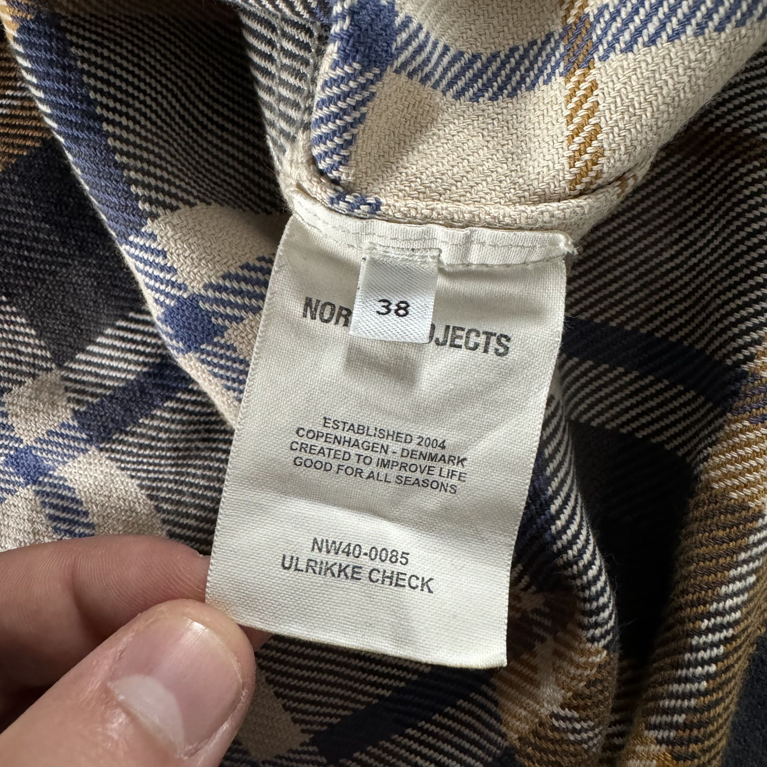 Norse Projects NORSE PROJECTS ULRIKKE CHECK BUTTON UP FLANNEL SHIRT Size US M / EU 48-50 / 2 - 9 Thumbnail