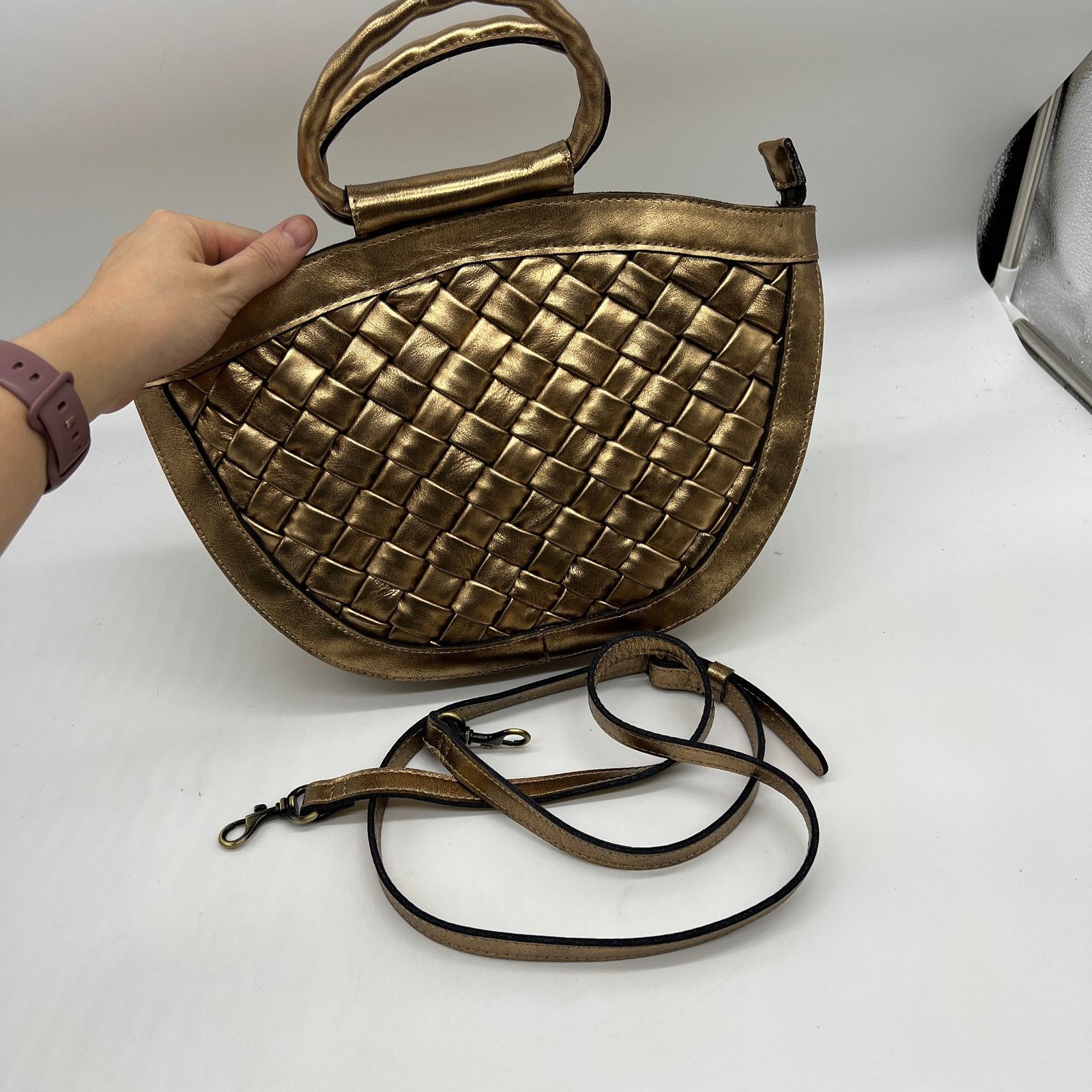 Other Patricia Nash Leather Ossi Satchel Women Handbags Bronze Size ONE SIZE - 1 Thumbnail