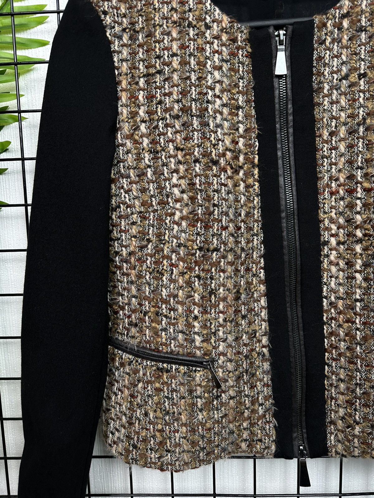 Marella × Max Mara × Weekend Max Mara Marella by Max Mara blazer Womens zip Jacket tweed wool 4 sz Size S / US 4 / IT 40 - 6 Thumbnail