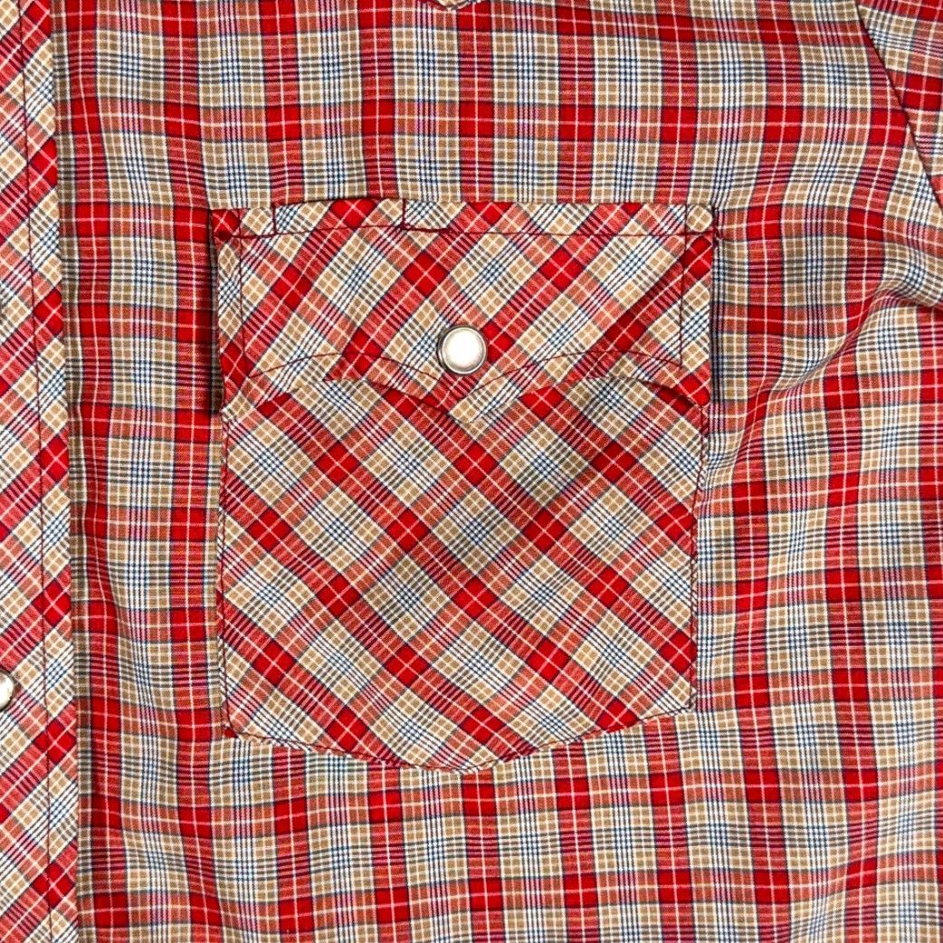 Ariat VINTAGE Lariat Western Shirt Mens Medium Red Plaid Snap Cowboy Rodeo 80s Shirt Size US M / EU 48-50 / 2 - 5 Thumbnail