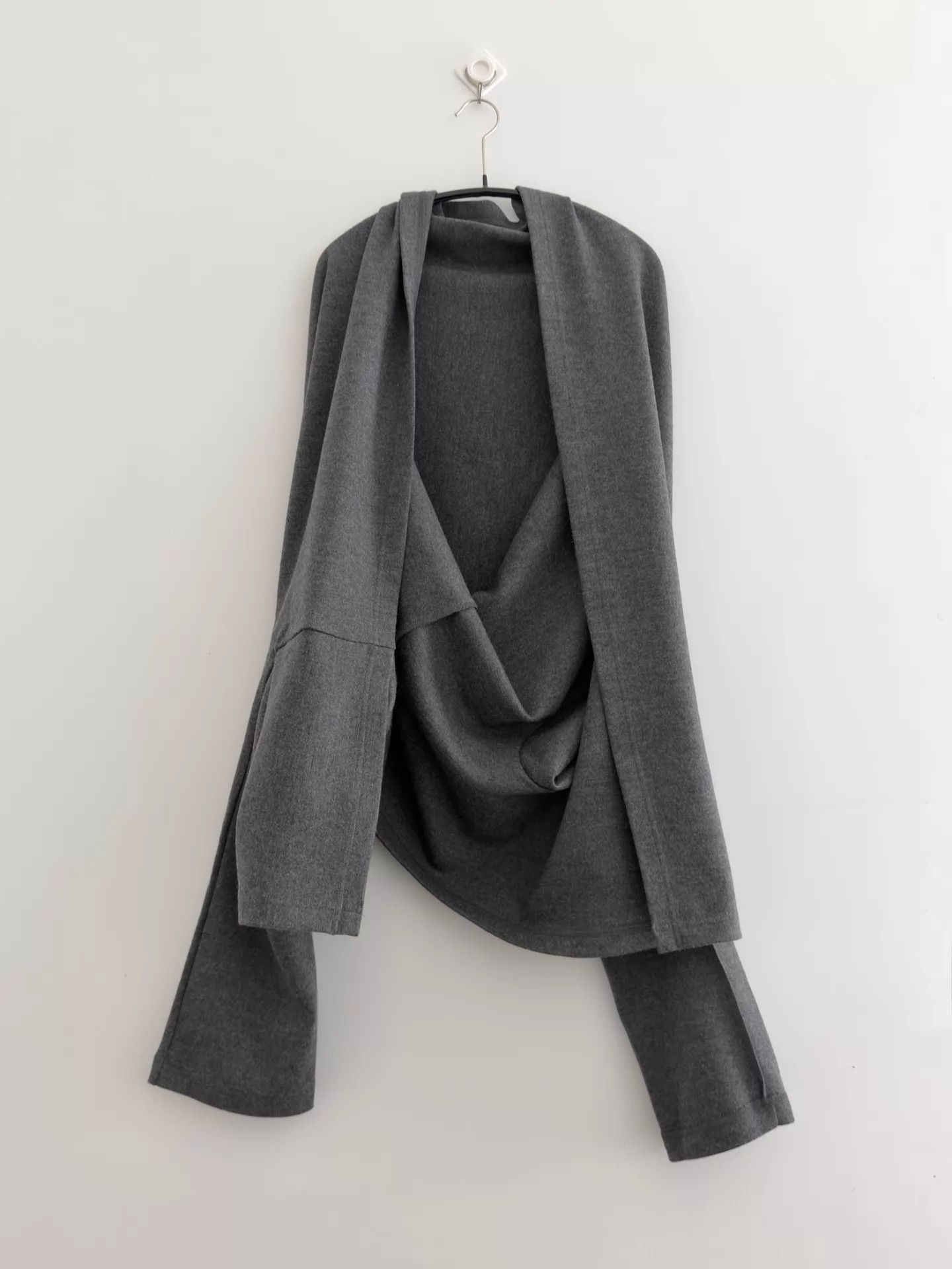 Comme des Garcons comme des garcons 2-way deconstructed dark gray cardy Size ONE SIZE - 6 Thumbnail