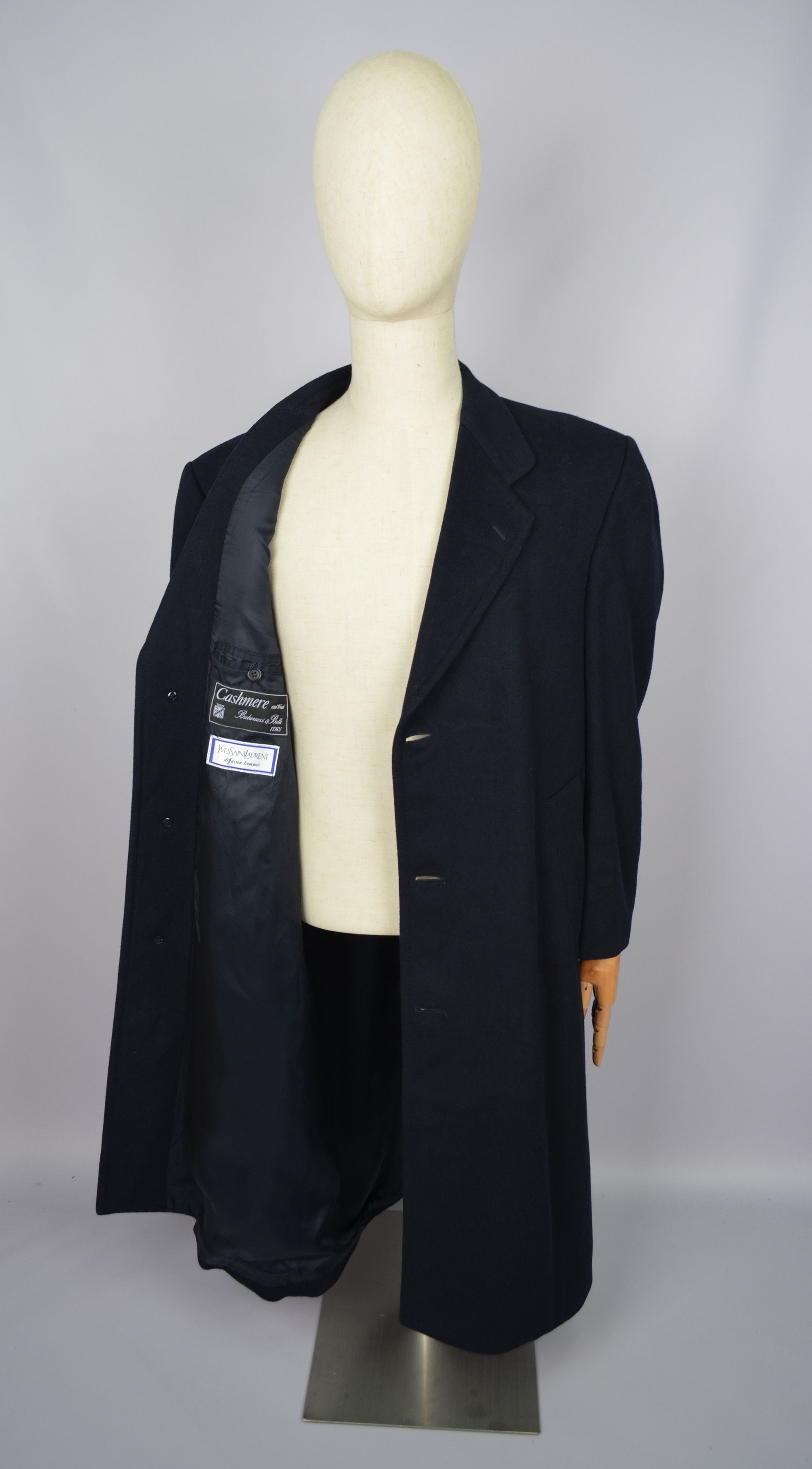 Vintage × Yves Saint Laurent Yves Saint Laurent Diffusion Hommes Cashmere Coat Jacket Size US L / EU 52-54 / 3 - 11 Thumbnail