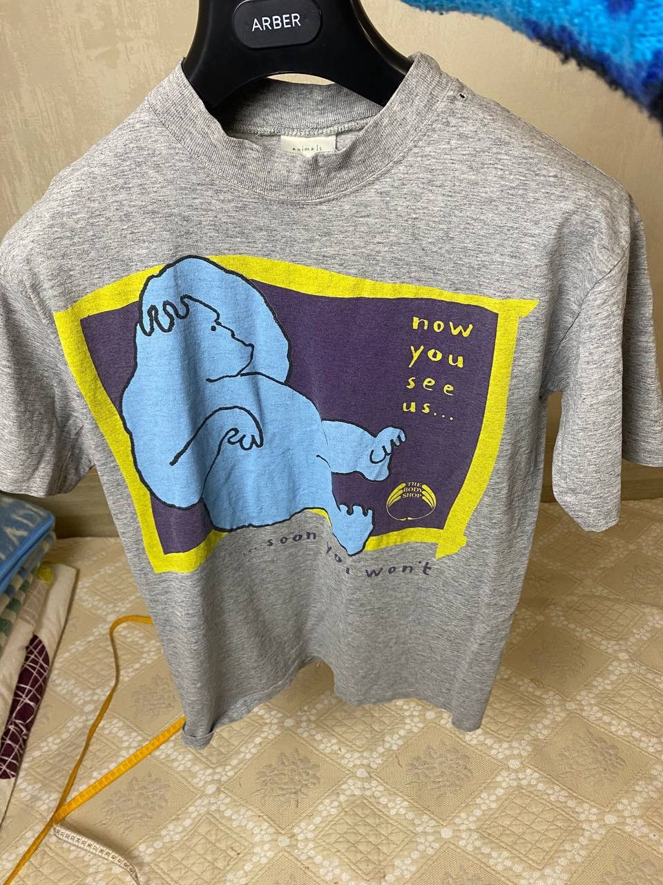 Vintage 🔥 Animals In Danger 90s Vintage T Shirt Body Shop Art Print Size US S / EU 44-46 / 1 - 6 Thumbnail