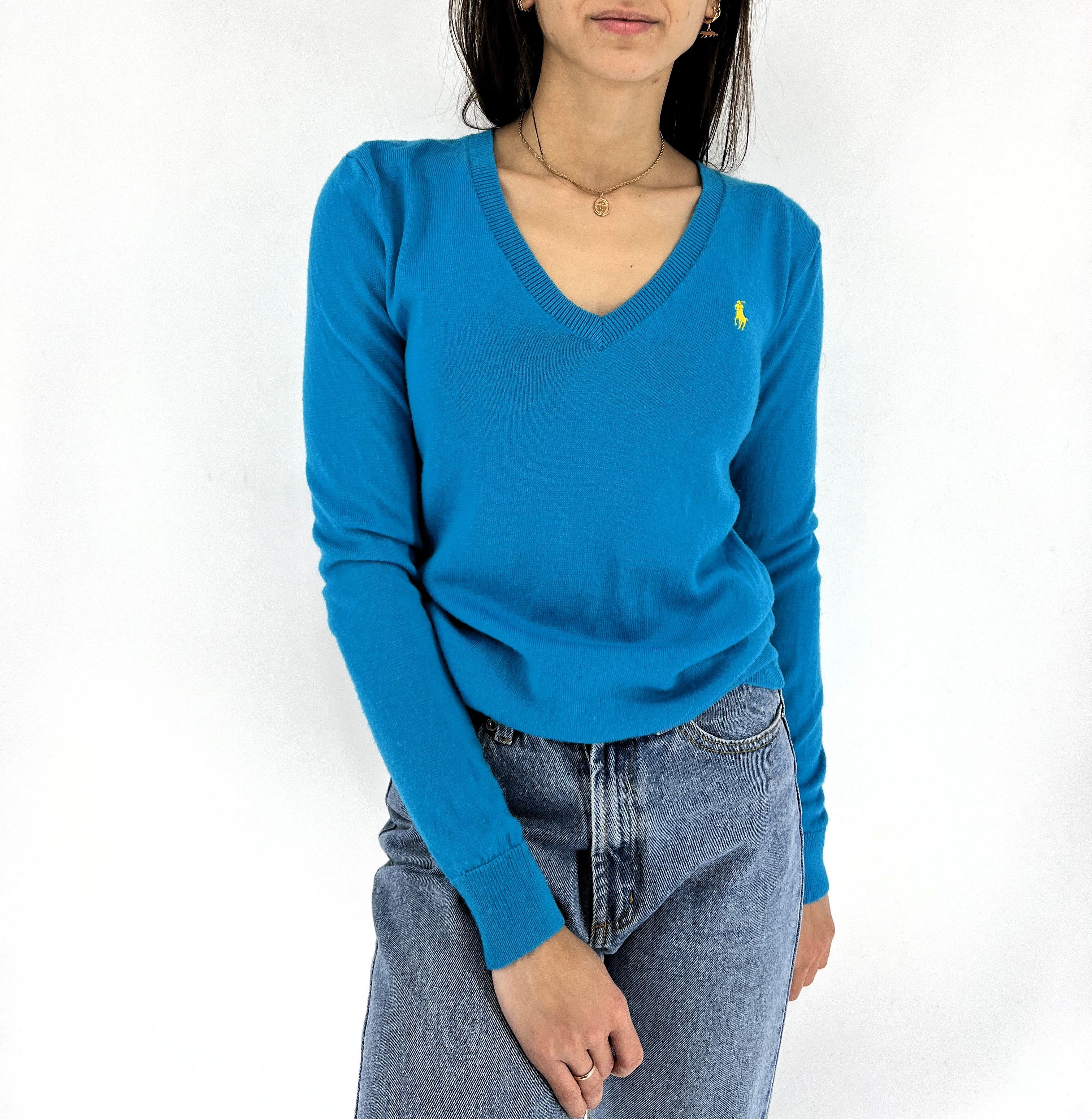 Polo Ralph Lauren × Ralph Lauren Vintage Polo Ralph Lauren V-neck Knit Sweater Jumper Size M / US 6-8 / IT 42-44 - 3 Thumbnail