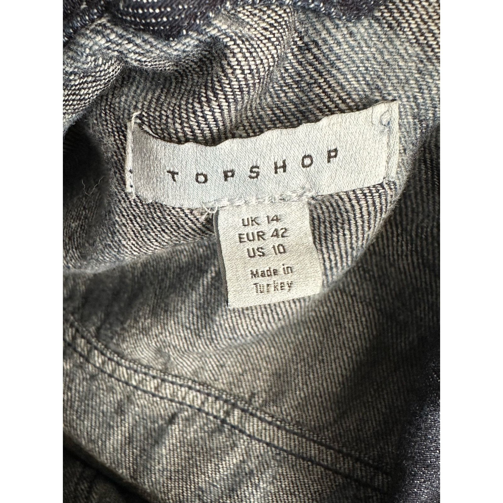 Topshop Topshop Blue Palm Laser Print Denim shirt size 10 Size L / US 10 / IT 46 - 4 Thumbnail