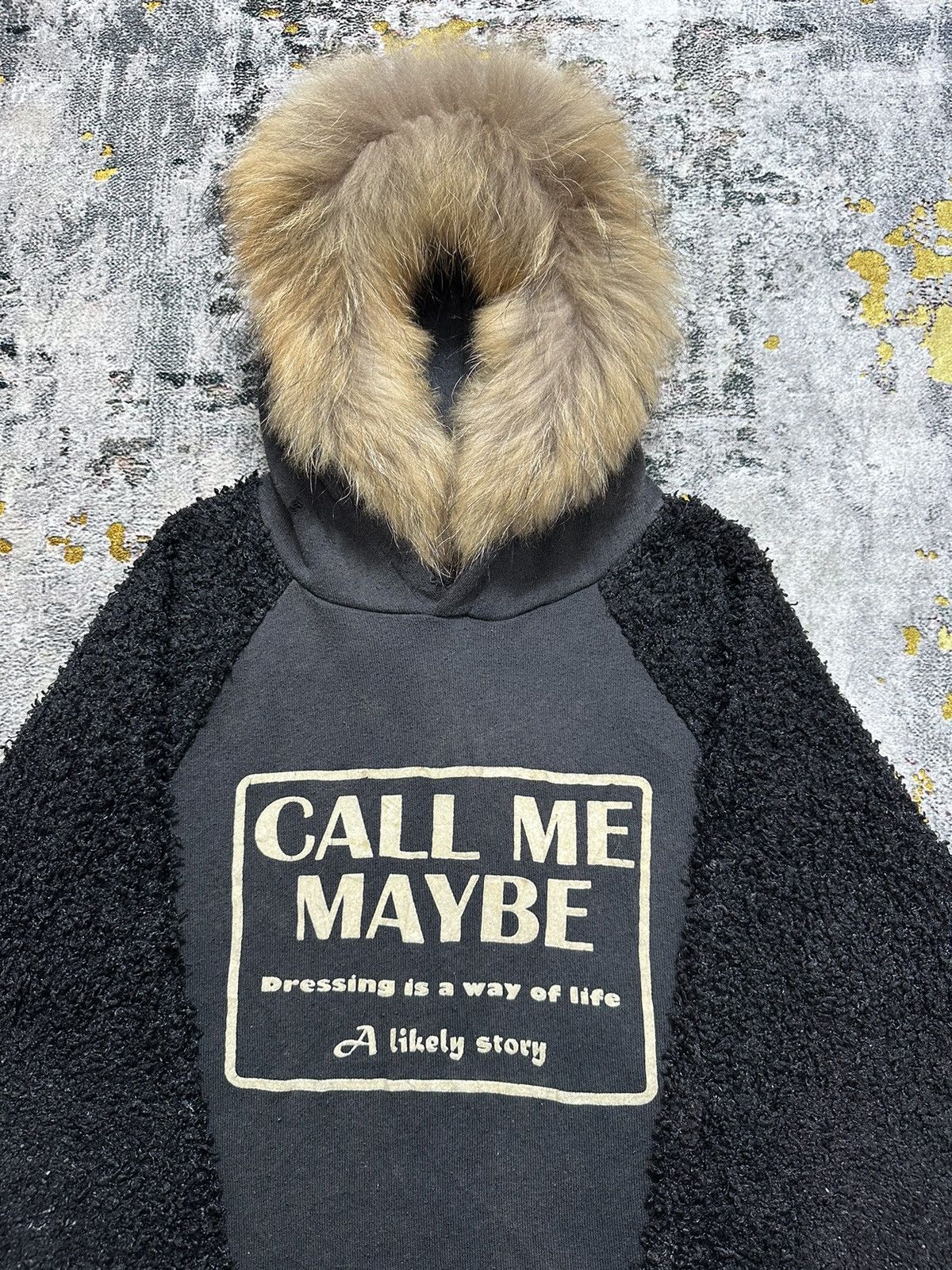 Japanese Brand CRAZY FADED CALL ME MAYBE SLEEVE MOHAIR FUR HOODIE LGB STYLE Size US M / EU 48-50 / 2 - 2 Thumbnail