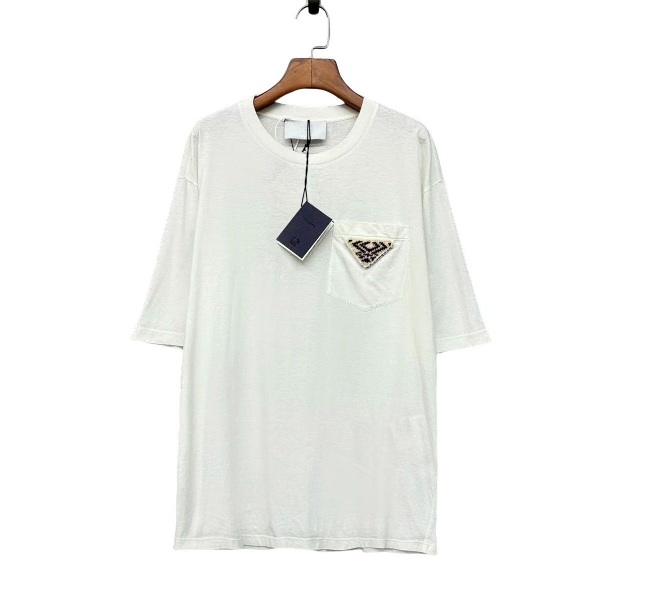 Prada Prada Knit Triangle Logo Pocket T-Shirt M Size US M / EU 48-50 / 2 - 1 Thumbnail