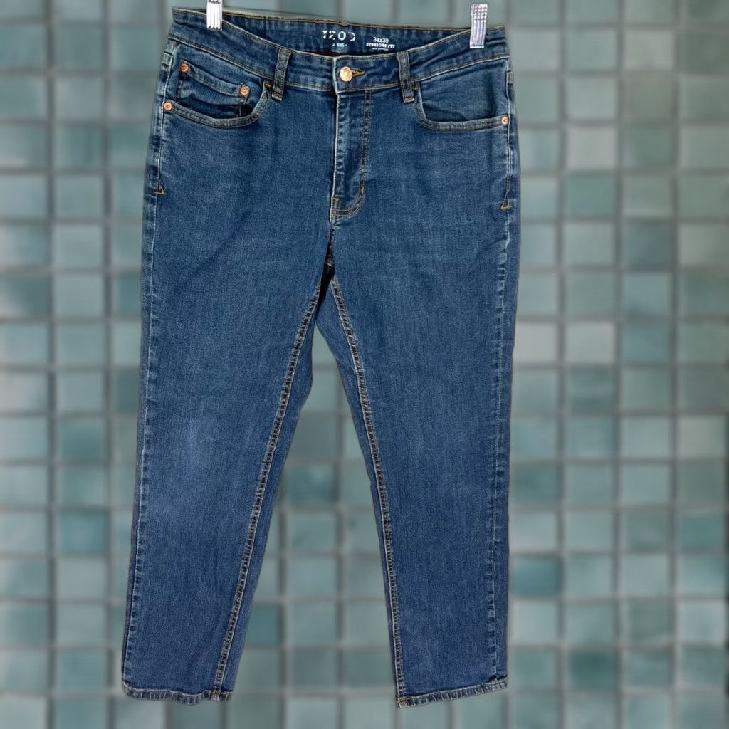 Izod IZOD Jeans Main Selling Point IZOD Straight Fit Jeans Mens Size 34 Blue 34 X 30 Regular Mens Size US 34 / EU 50 - 1 Thumbnail