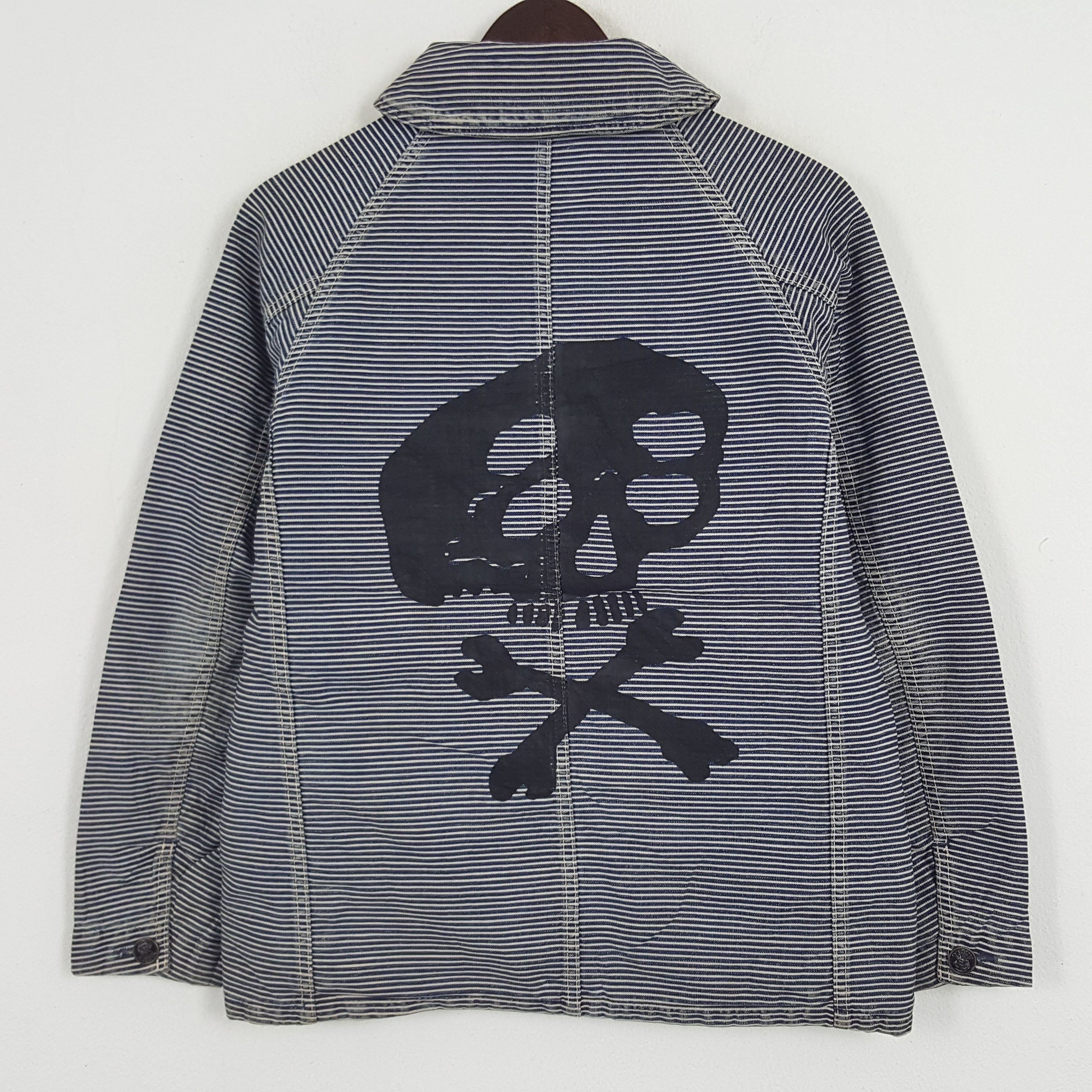 Japanese Brand × Kapital Vintage Kapital Japan Striped Custom Logo Button Up Jacket Size US S / EU 44-46 / 1 - 1 Thumbnail