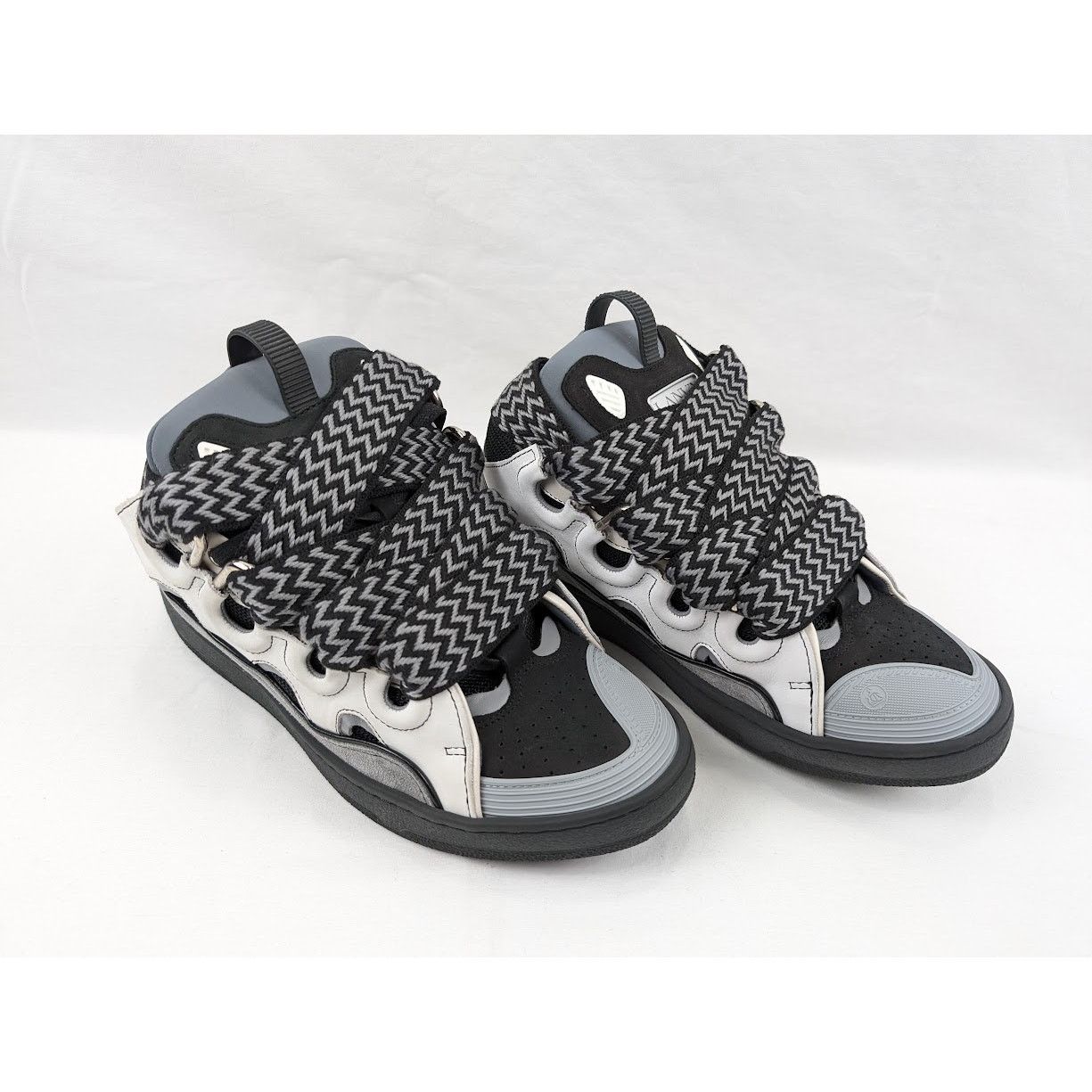 Lanvin o1rshd1 Curb Sneakers in White/Anthracite Size US 8 / EU 41 - 14 Thumbnail