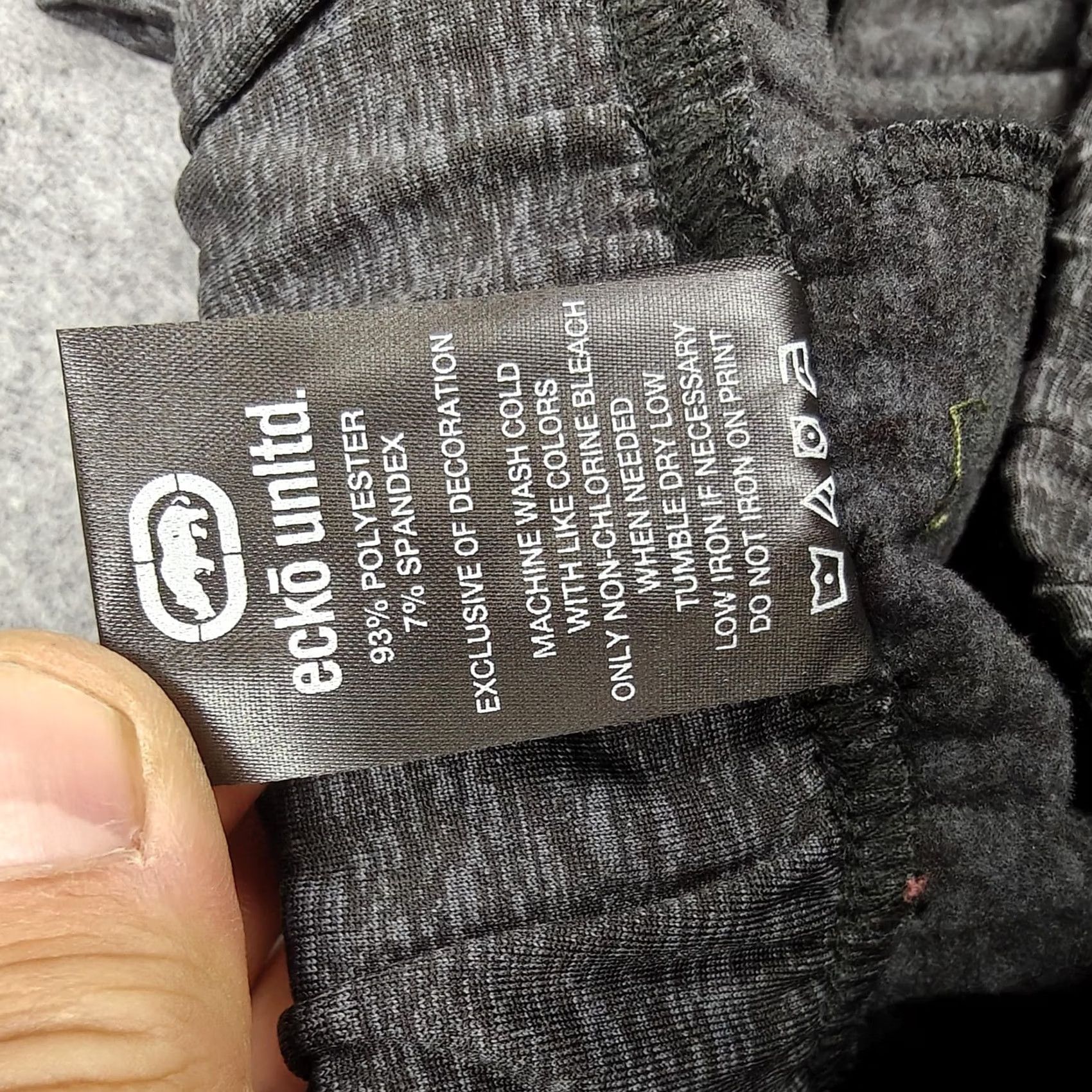 Ecko Unltd. Ecko Unltd Sweat Shorts Mens Medium Black Marled Knit Drawstring EO12N166T Size US 31 - 3 Thumbnail