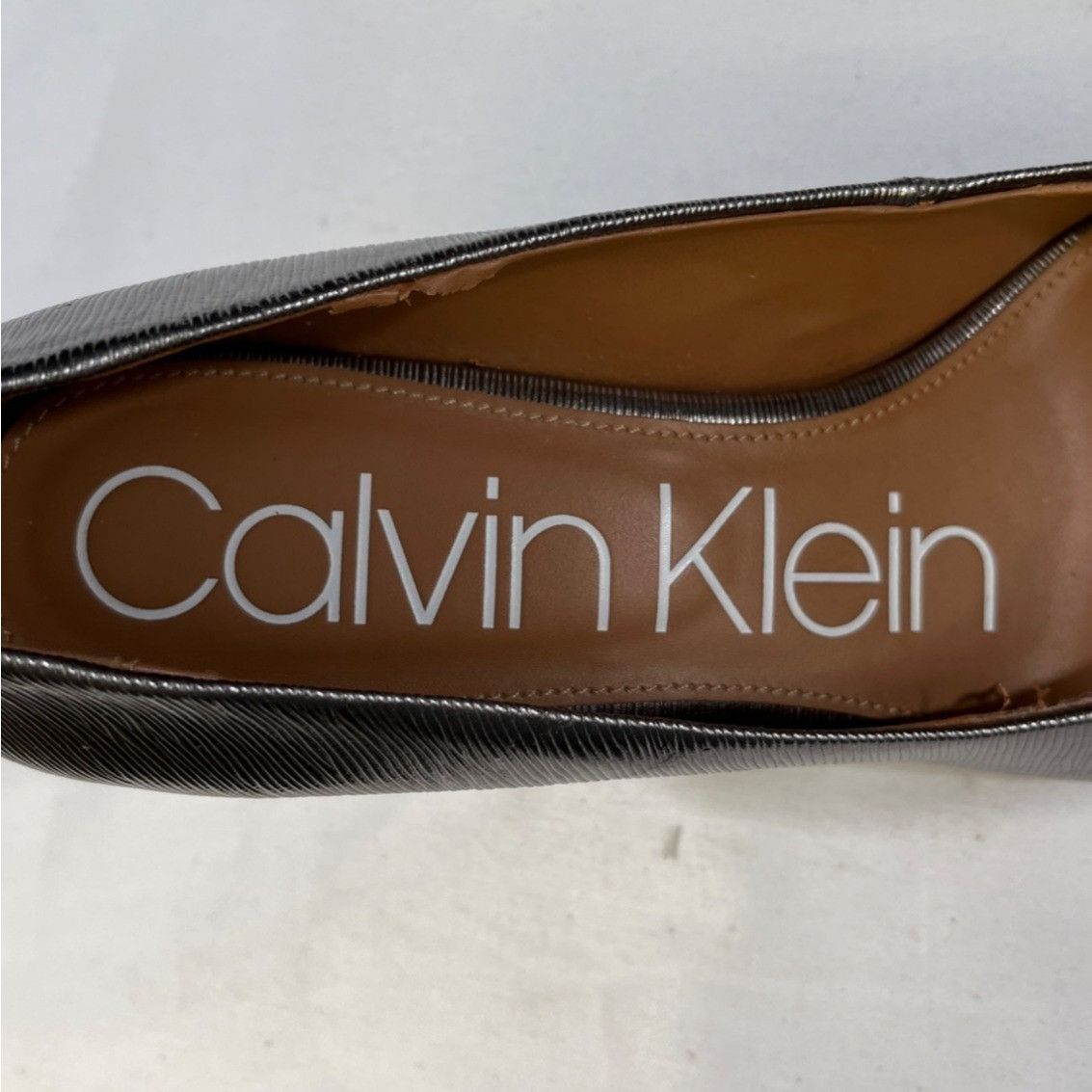 Calvin Klein Calvin Klein Gaylee Women's Silver Shoes/Heels Sz 7 SKU 5513 Size US 7 / IT 37 - 6 Thumbnail