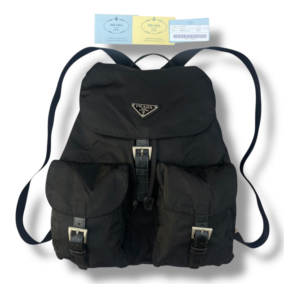 Prada Prada Re-Nylon Vintage 1978 Triangle Logo Rucksack Backpack Size ONE SIZE - 4 Thumbnail