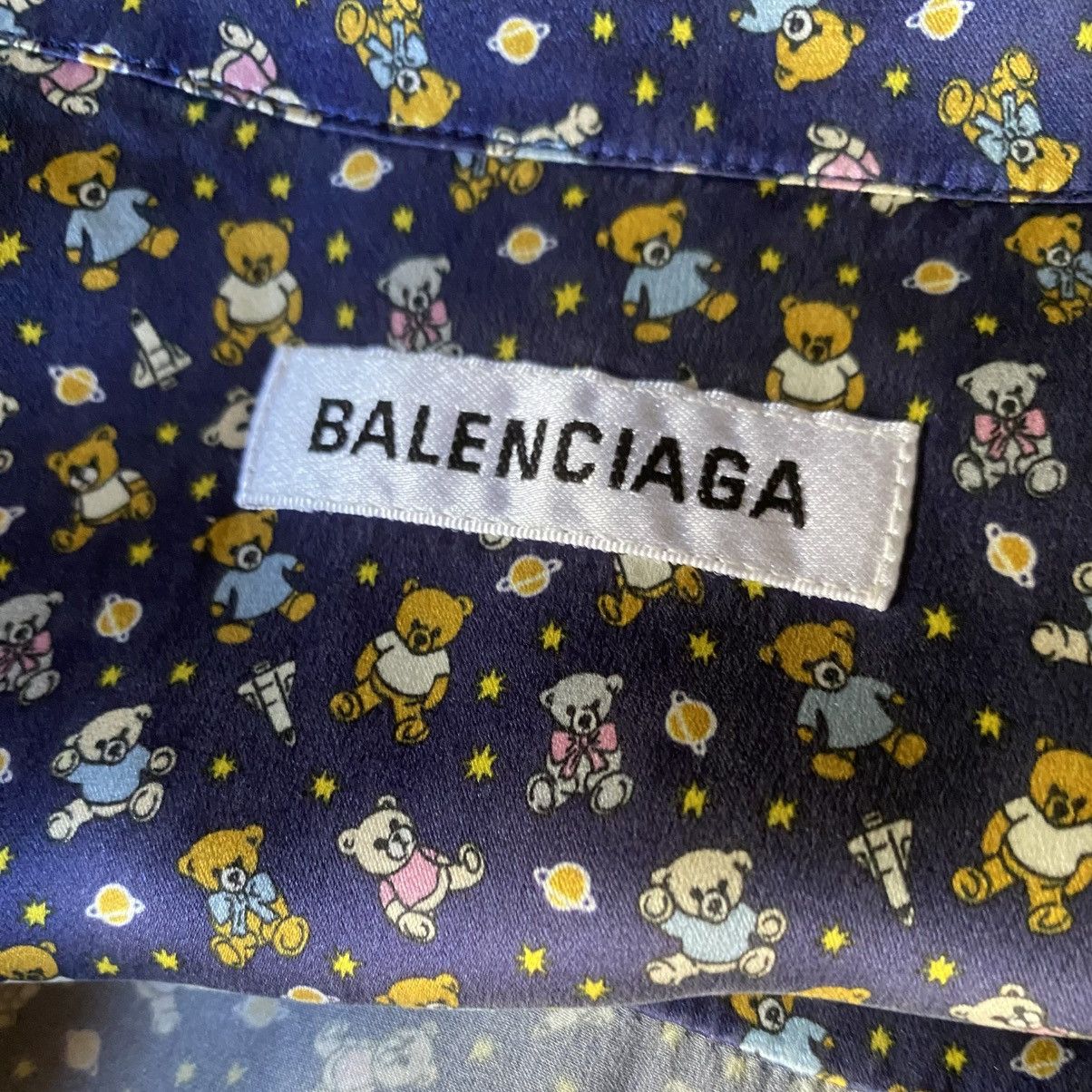 Balenciaga Balenciaga Silk Teddy Bear Pajama Shirt Size XS / US 0-2 / IT 36-38 - 5 Thumbnail