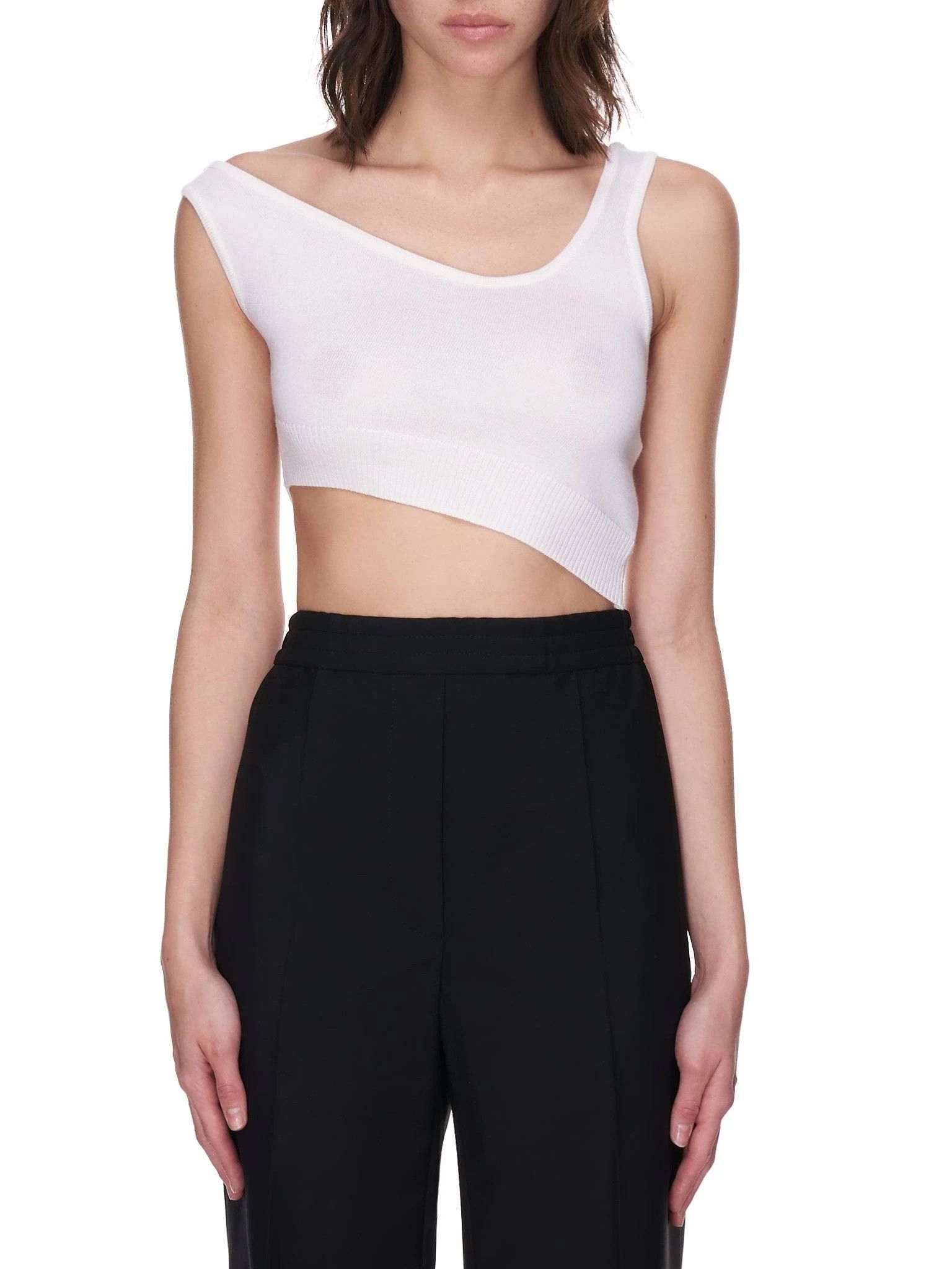 image of Coperni O1Mle0524 Motion Knit Bra In White, Women's (Size Large)