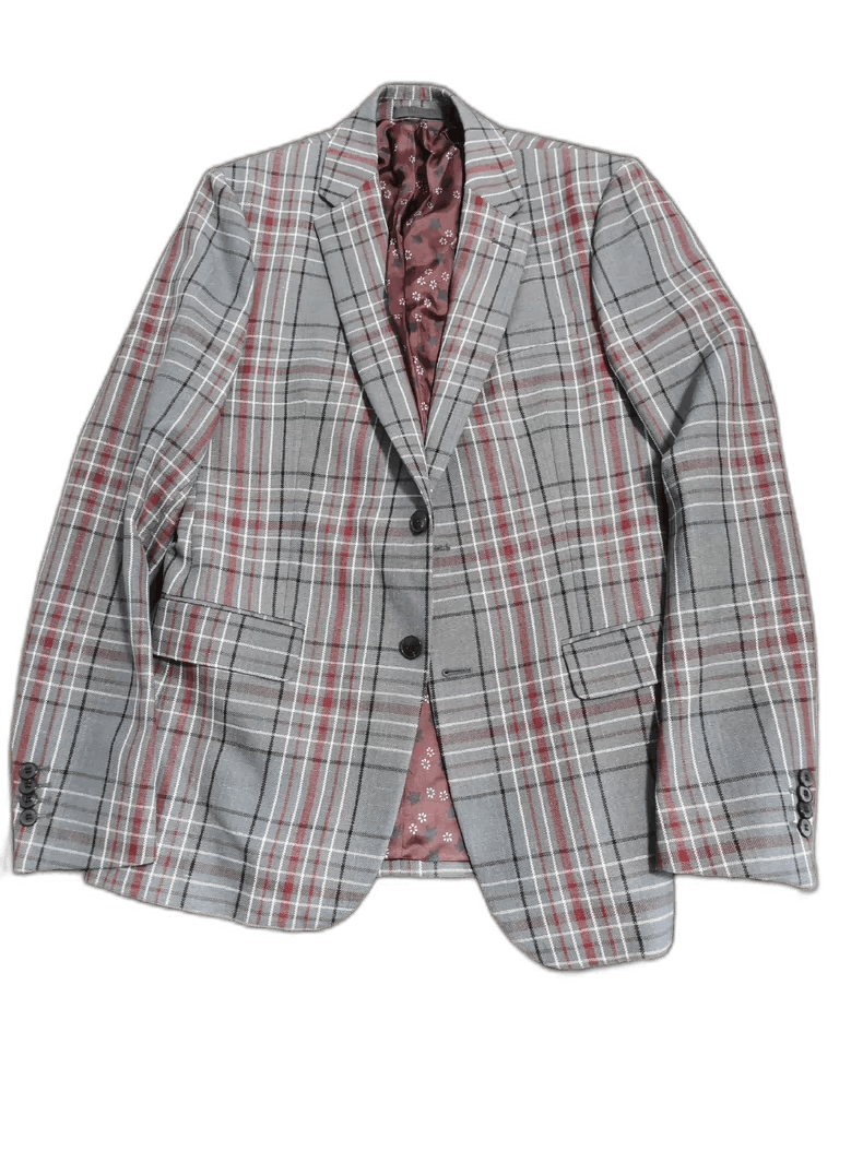 Valentino Wool Plaid Blazer Jacket