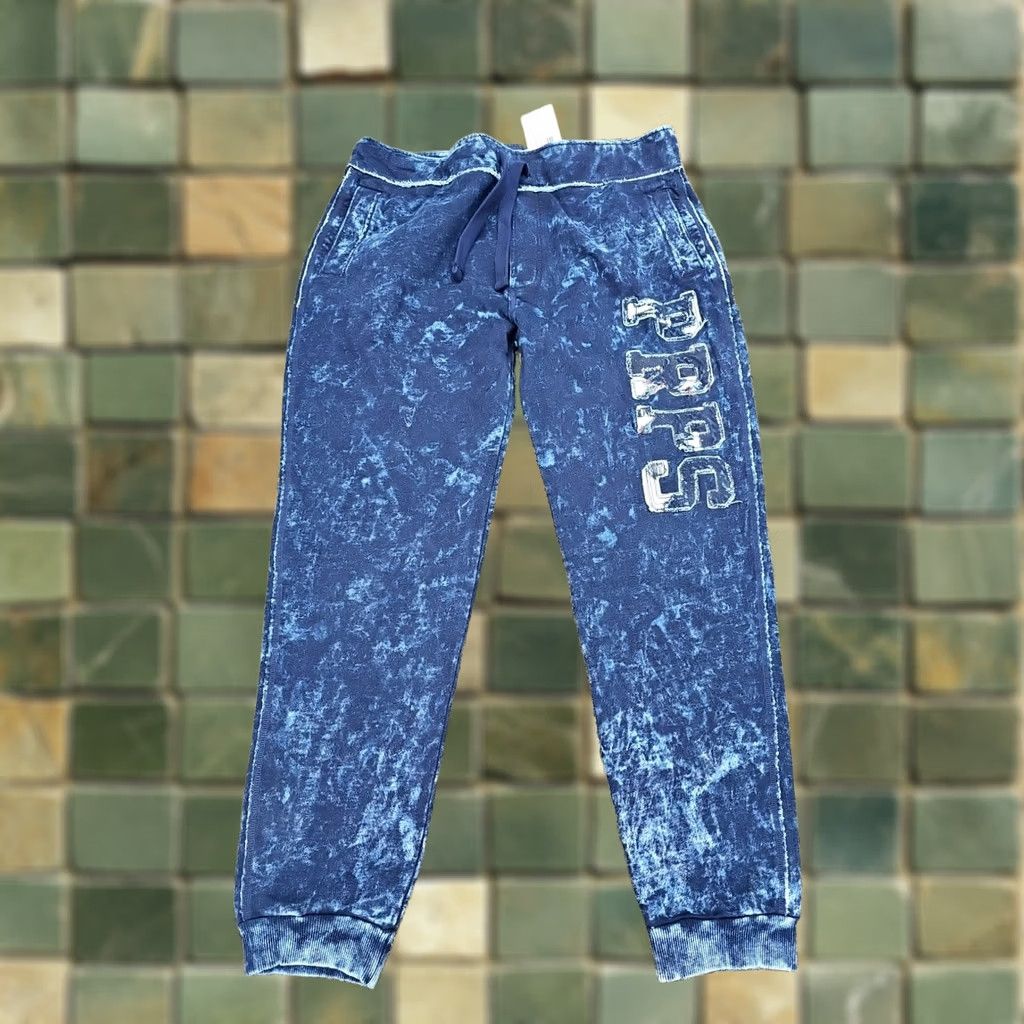 Prps PRPS Goods & Co Men Jogger Pants 3XL Blue Indigo High Rise Knit Drawstring Pockets Jeans Style 38x30.5 Regular Fit Size US 39 - 1 Thumbnail