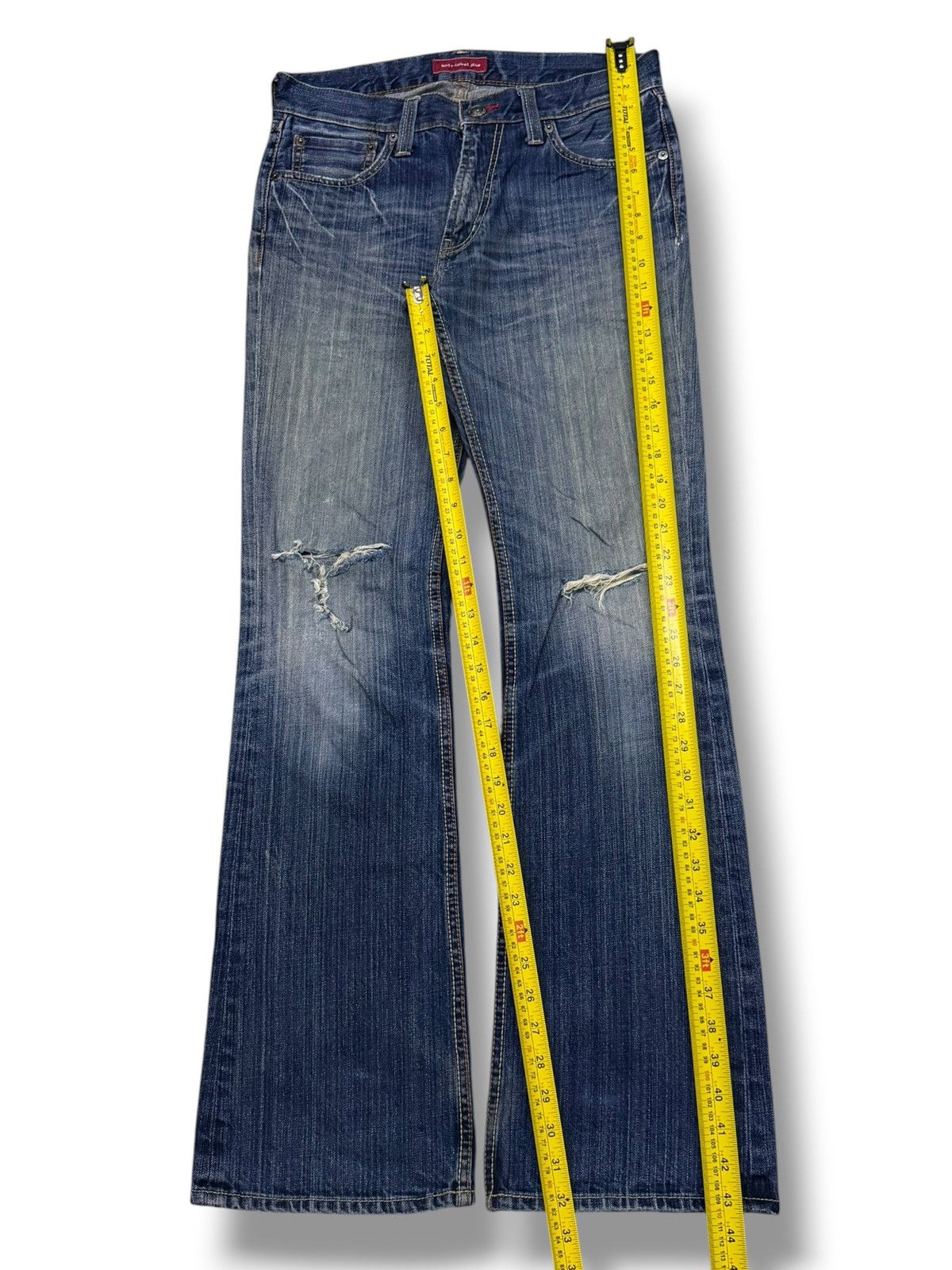 Japanese Brand Vintage Anti-Label Jean Distressed Bootcut Flare Jeans | W31 Size US 31 - 14 Thumbnail
