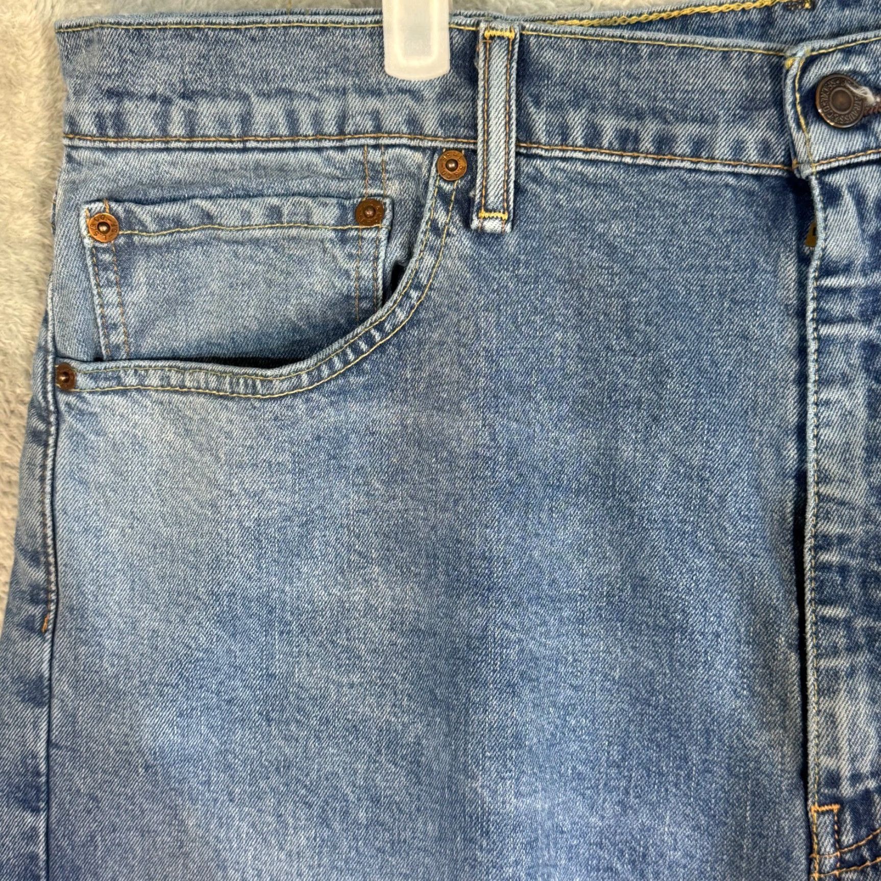 Levi's Levi’s 505 Jeans Men’s 38x34 Blue Denim Stretch Mid-Rise Straight Leg Vintage No Size US 38 / EU 54 - 3 Thumbnail