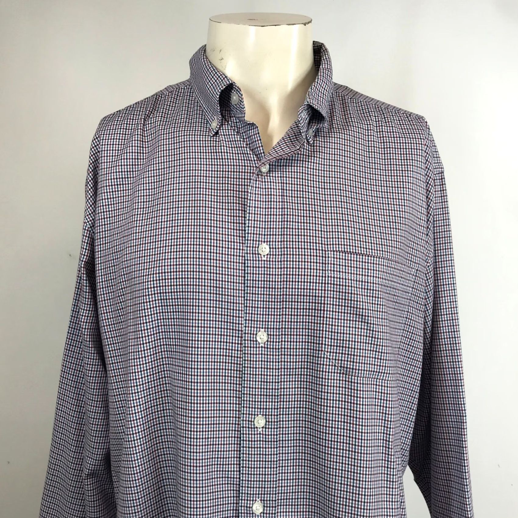 Pendleton Pendleton Bridgeport Mens Button-Down Shirt Plaid Long Sleeve XL Blue Check Casual Workwear Shirt Mens XL Size US XL / EU 56 / 4 - 2 Thumbnail