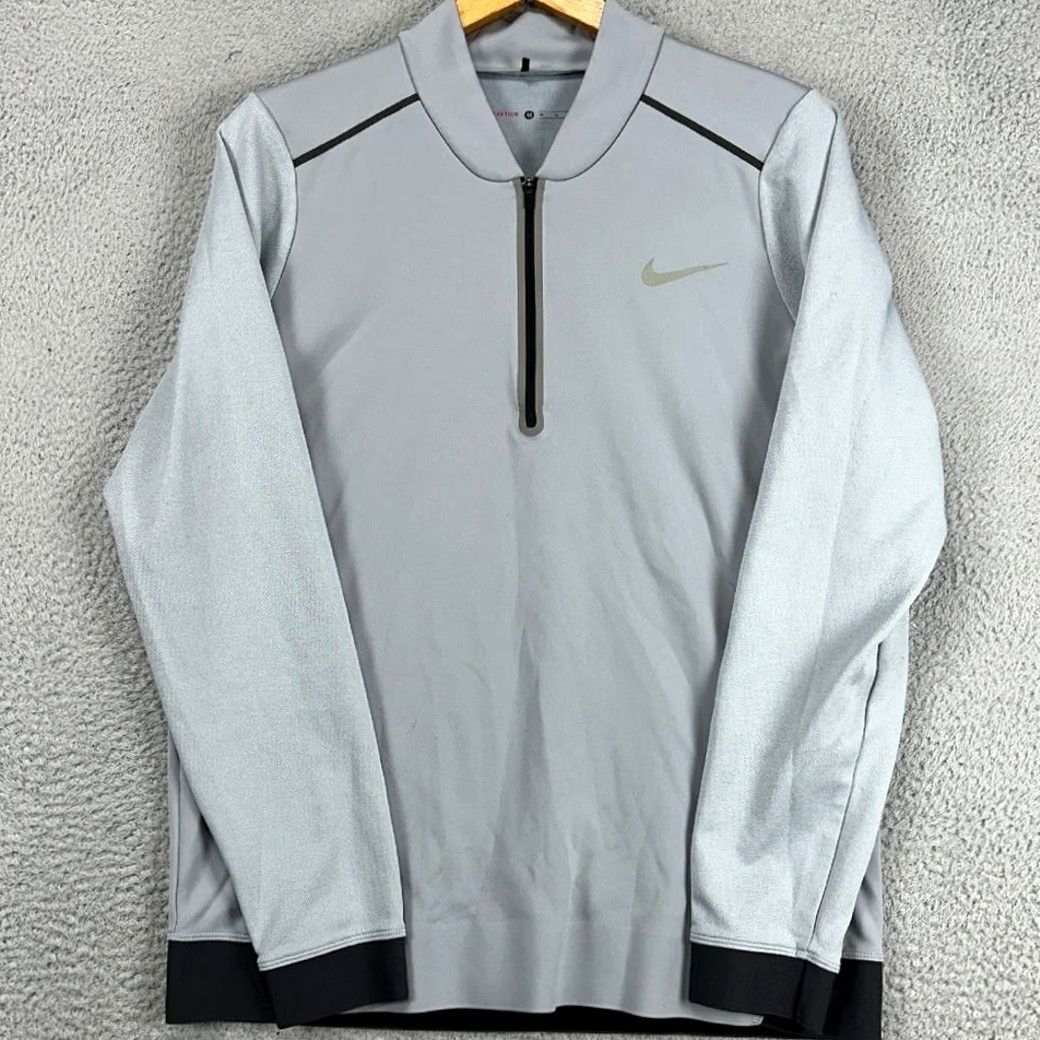 Nike Nike Tiger Woods Collection Pullover Sweatshirt Mens Medium Gray Quarter Sleeve Shirt Size US M / EU 48-50 / 2 - 2 Thumbnail