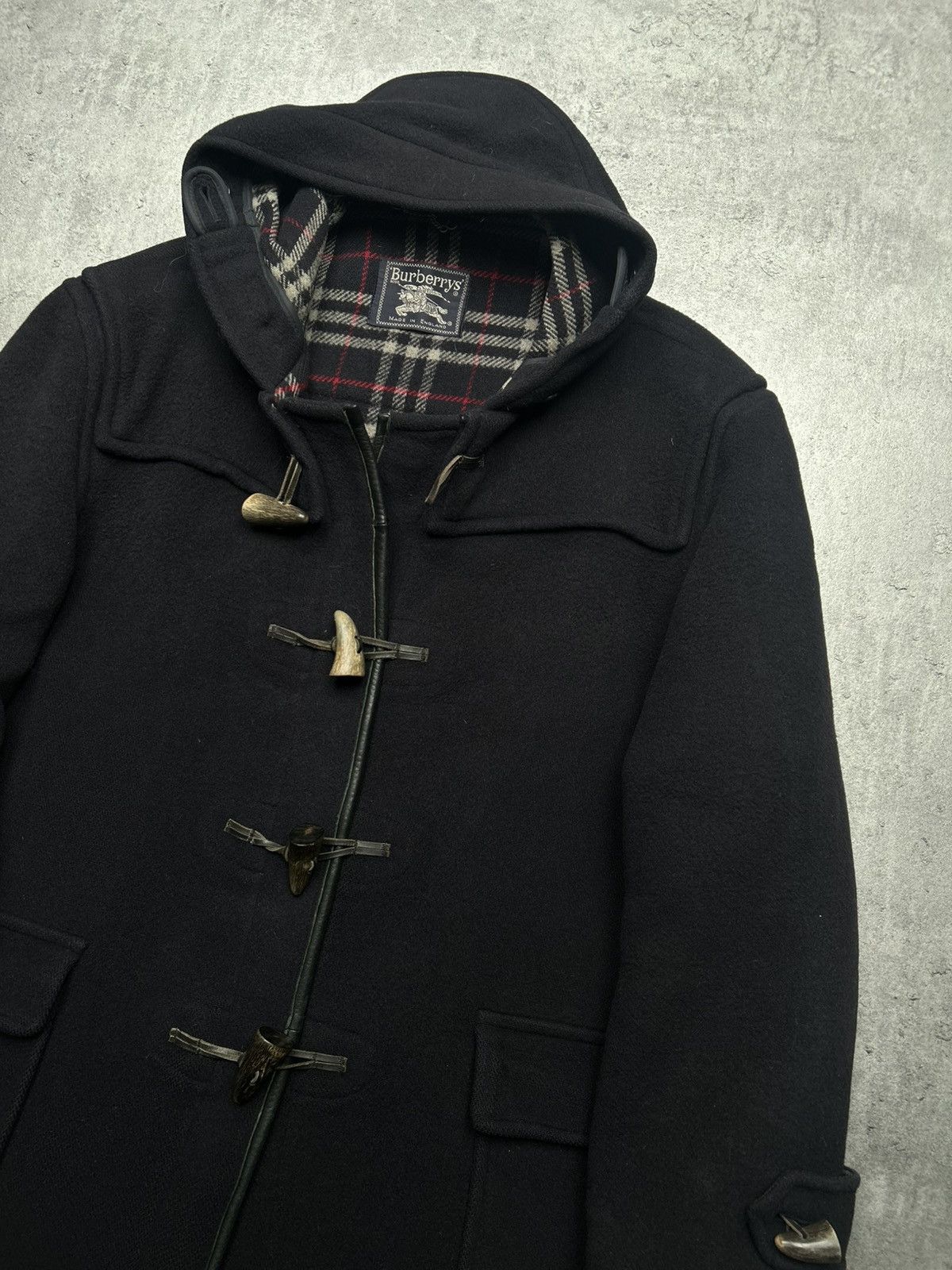 Burberry Vintage Burberry 100% Wool Duffle Coat Size US XL / EU 56 / 4 - 2 Thumbnail