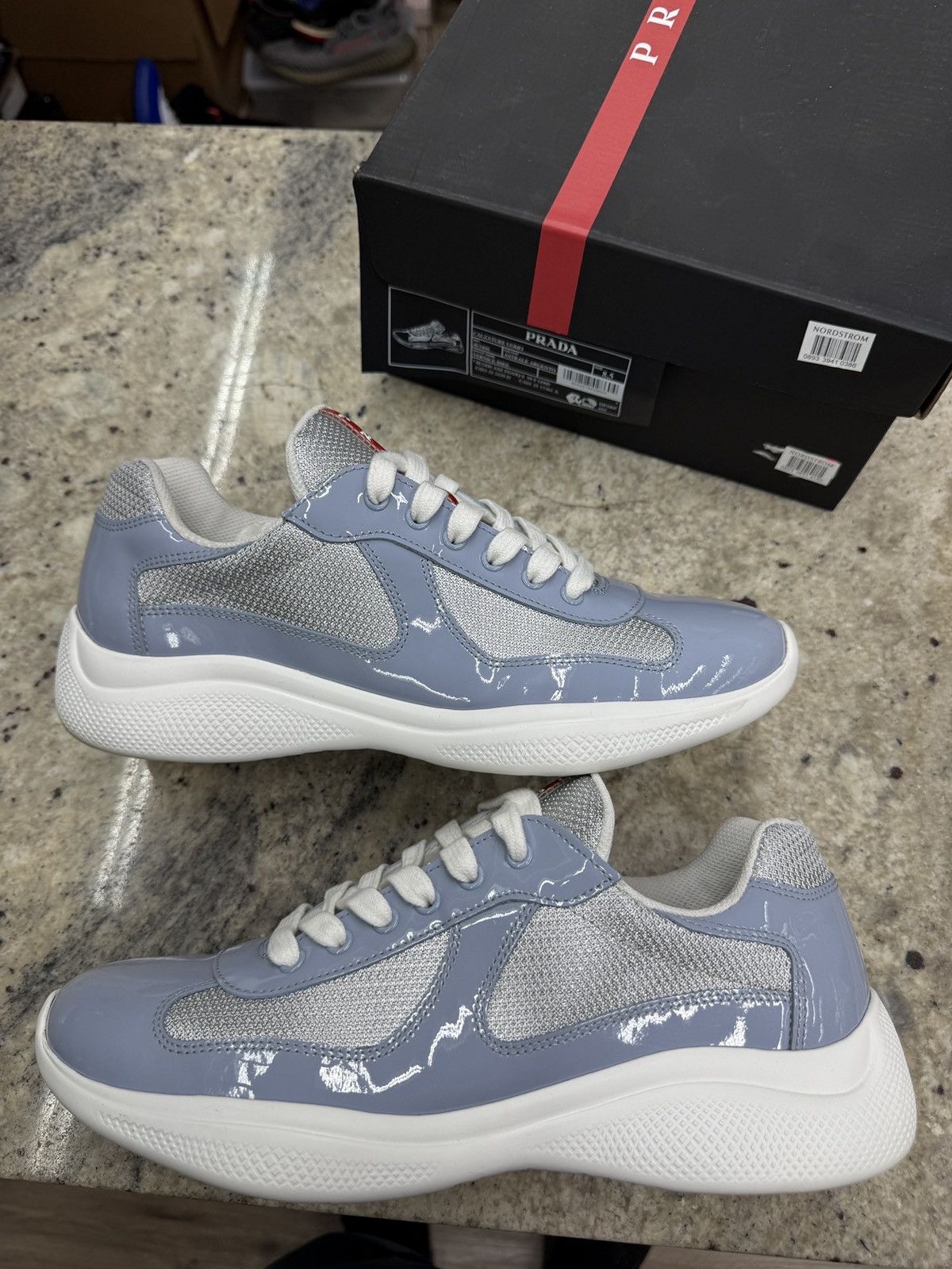 Prada American Prada Baby Blue Shiny Cups Size US 9.5 / EU 42-43 - 1 Thumbnail