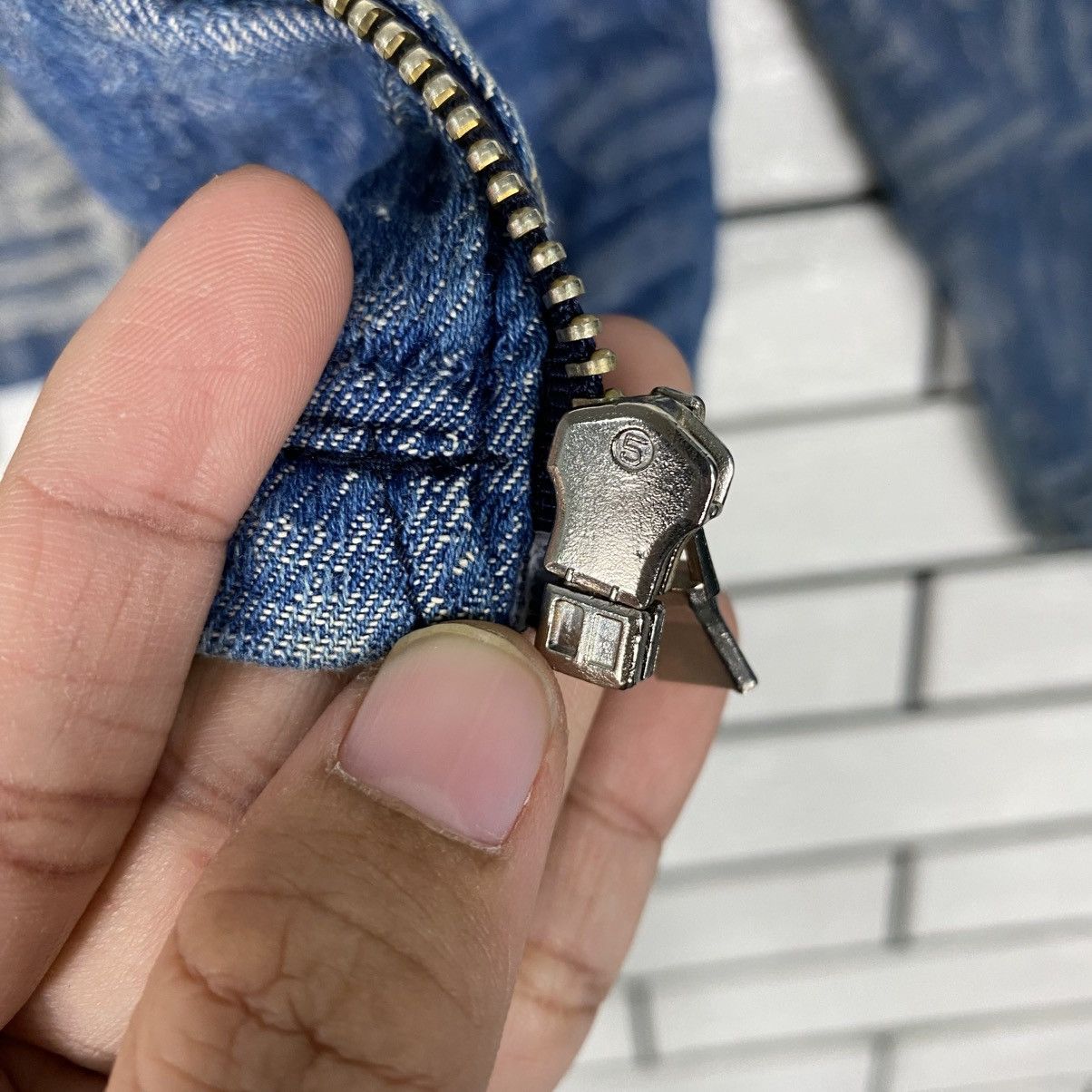 Japanese Brand Luchile Cropped Denim Zipper Jacket Biker Issey Miyake Size US M / EU 48-50 / 2 - 18 Thumbnail