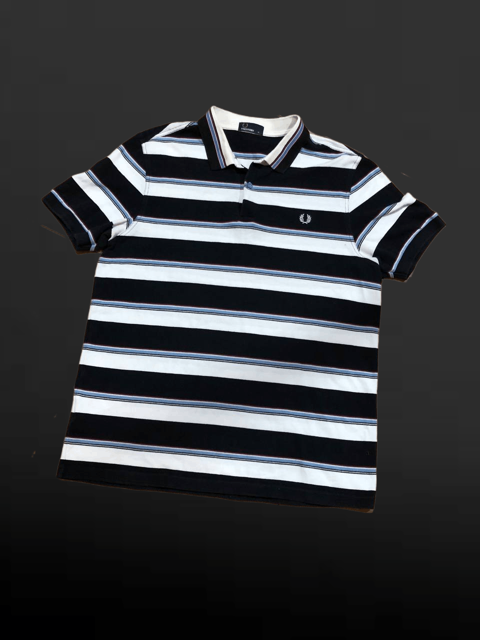 Fred Perry Print Striped T-Shirt Y2K logo Fred Perry Polo Size US XL / EU 56 / 4 - 1 Thumbnail
