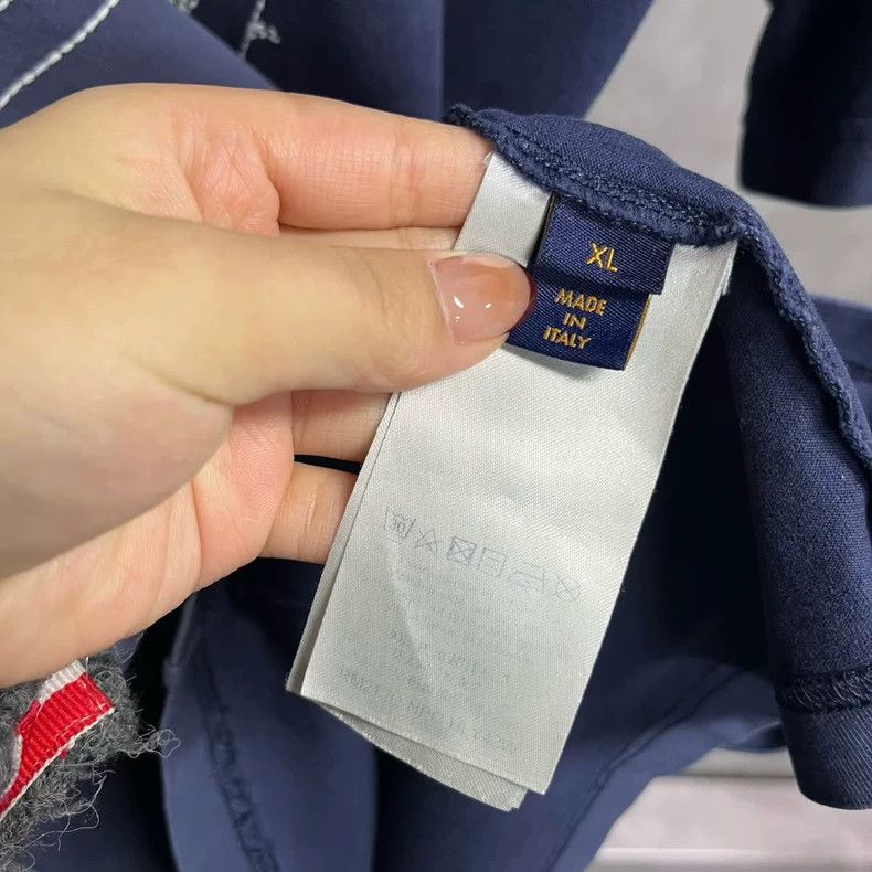 Louis Vuitton Louis Vuitton Blue Stitch Printed Embroidered Short Sleeve Size US XL / EU 56 / 4 - 3 Thumbnail