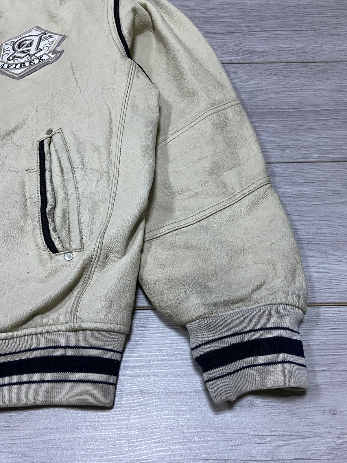Avirex Avirex vintage Leather Jacket distressed New York big logo Size US XXL / EU 58 / 5 - 15 Thumbnail