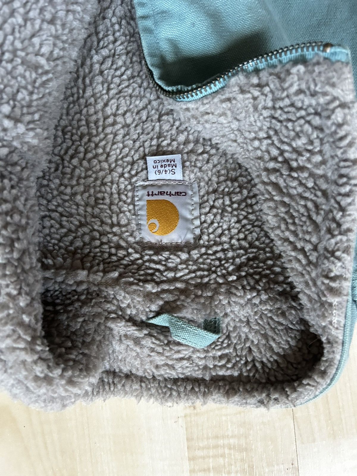 Carhartt Y2K Teal Carhartt Light Blue Sherpa lined Vest Size US XS / EU 42 / 0 - 5 Thumbnail