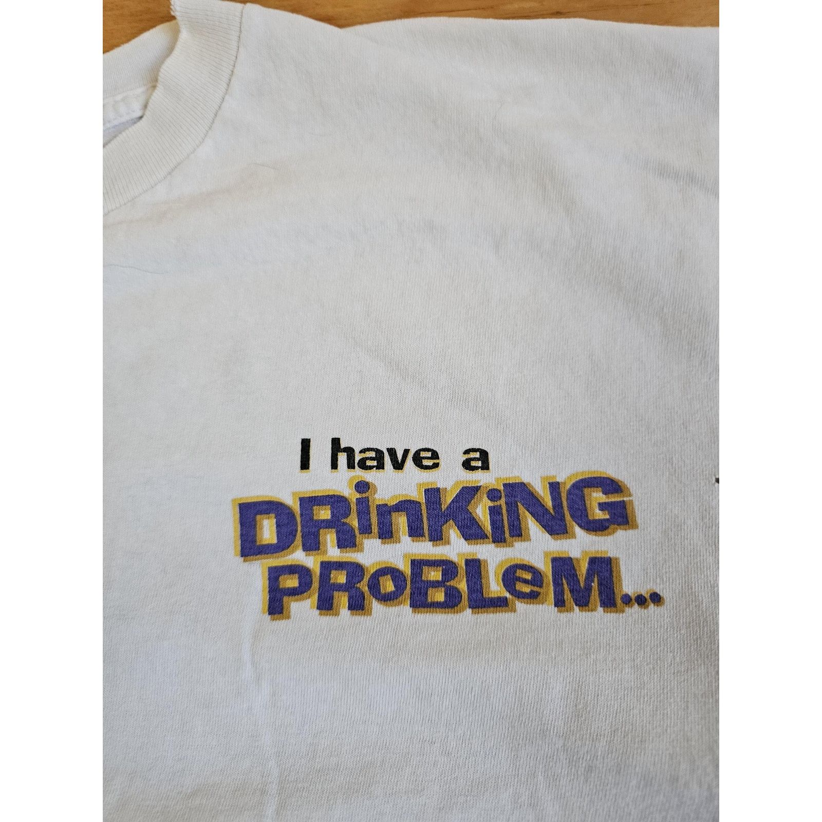 Other I have a Drinking Problem Math Problem T-shirt Sz XL 1990s Size US XL / EU 56 / 4 - 4 Thumbnail