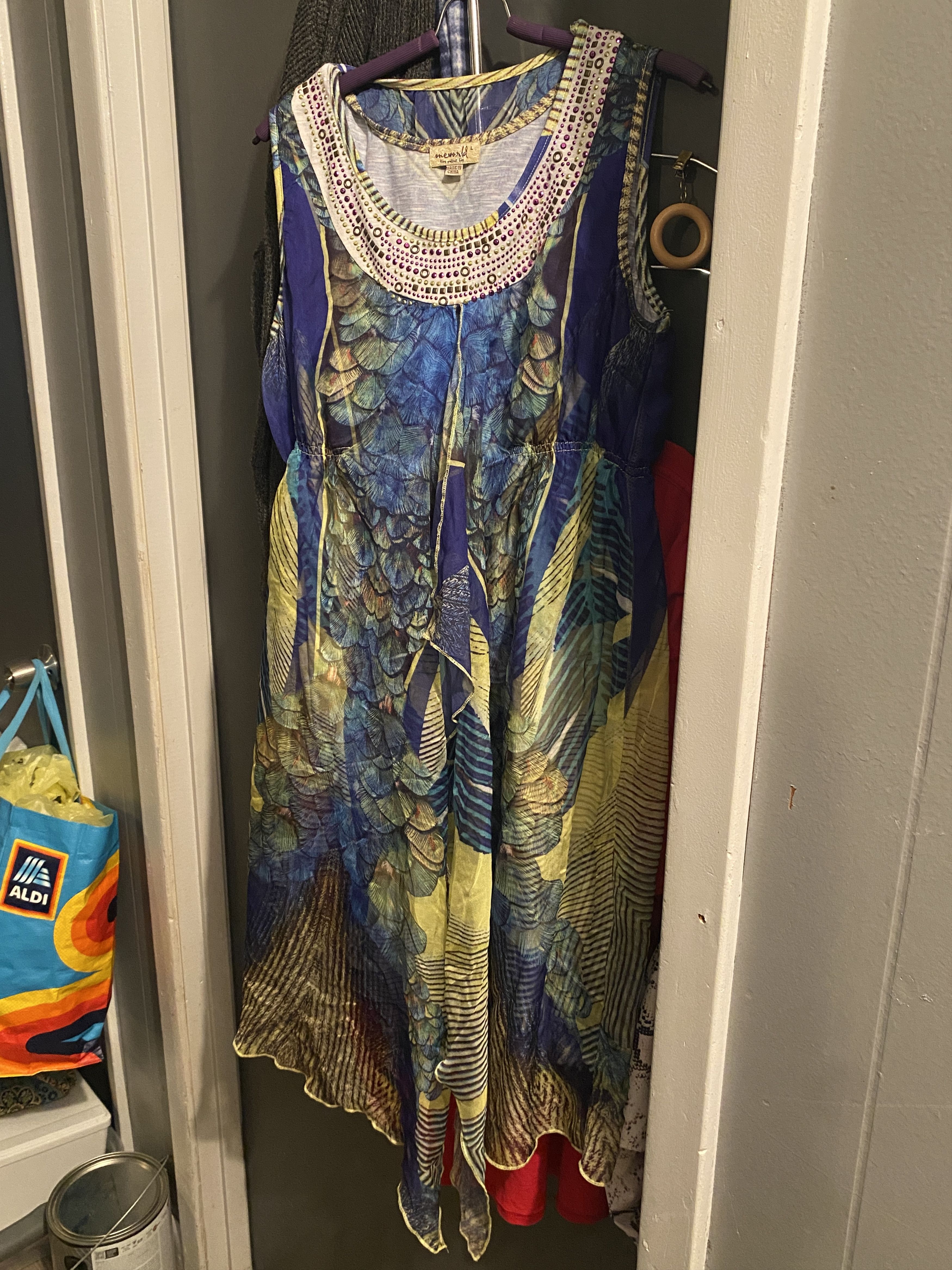 Other Peacock Dress Size L / US 10 / IT 46 - 3 Thumbnail