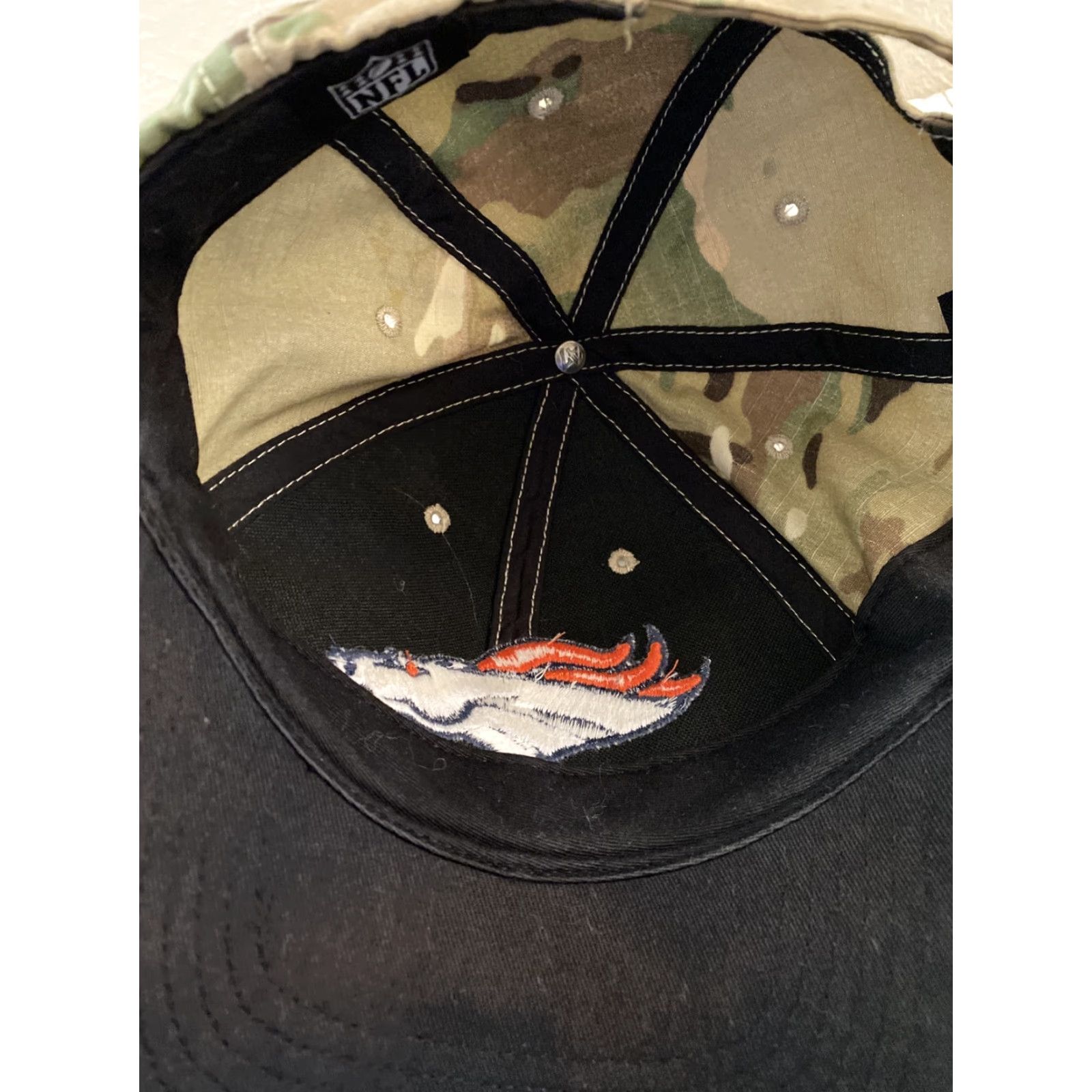 Bally 47’ Broncos Baseball Cap Ball Hat Camo Washed Men H148 Adjustable Solid Canvas One Size Men Women Casual Baseball Cap Size ONE SIZE - 7 Thumbnail