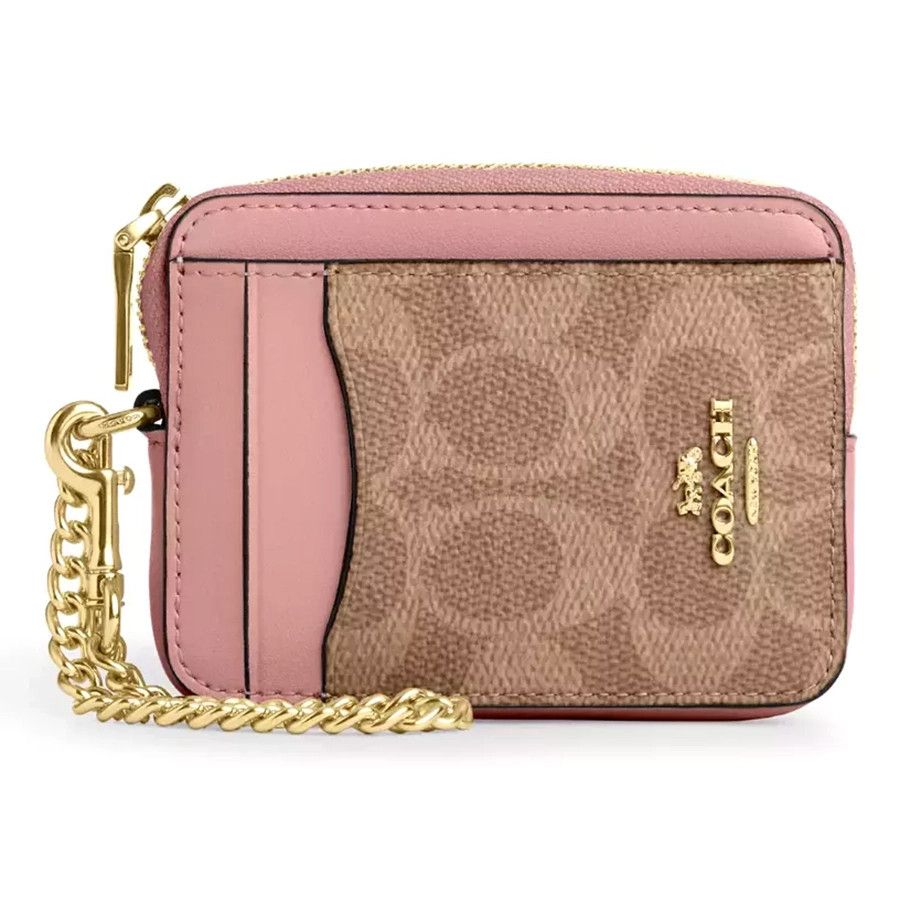 Coach Zip Card Case In Signature Canvas CW883 Size ONE SIZE - 6 Thumbnail