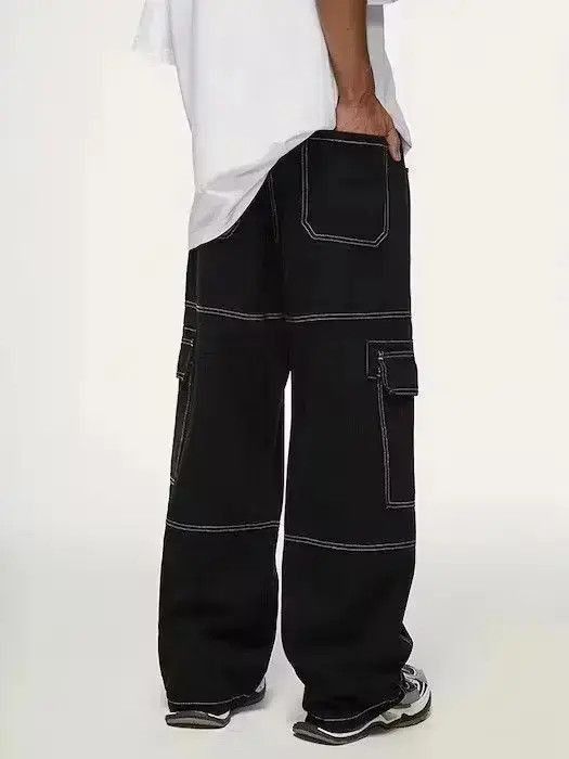 Japanese Brand Multi Pocket Baggy Cargo Denim Size US 32 / EU 48 - 2 Thumbnail