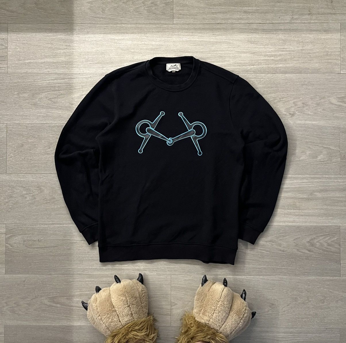 Hermes Hermès Big Logo Lux Luxury OldMoney Sweatshirt/Crewneck Size US L / EU 52-54 / 3 - 1 Thumbnail