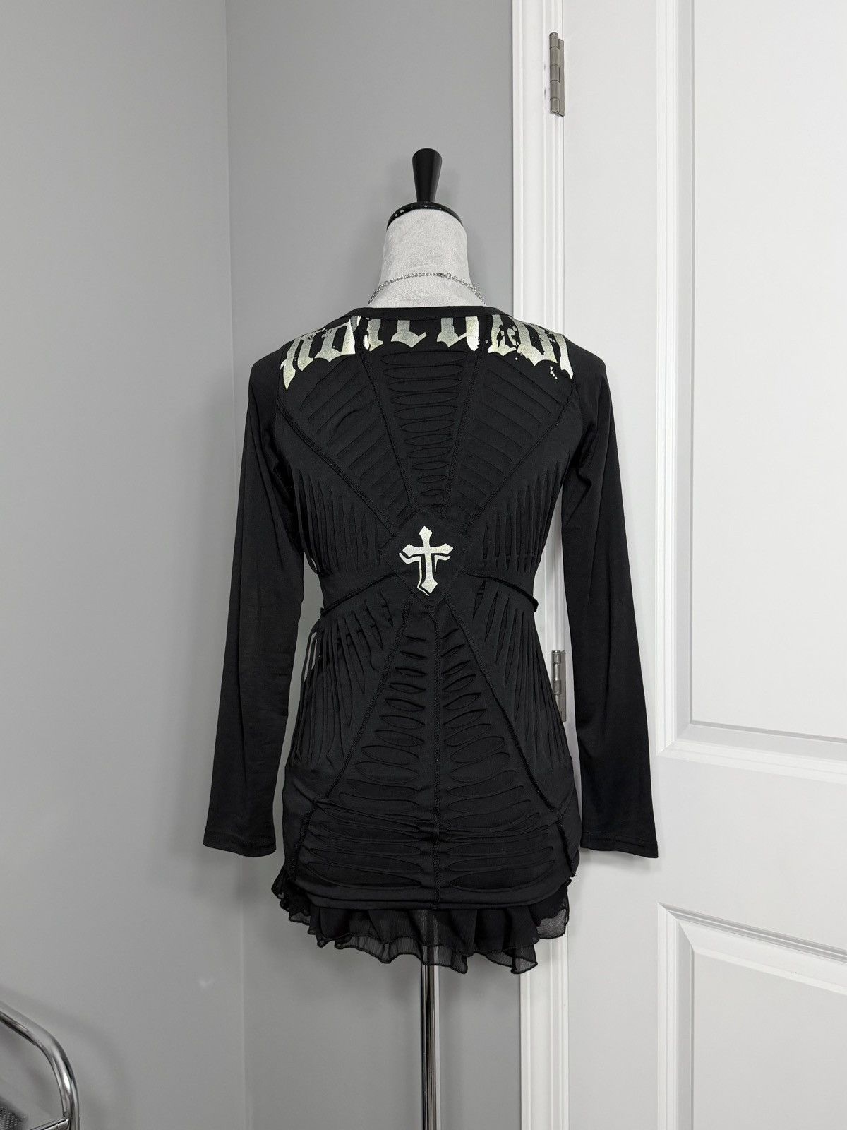 Japanese Brand Punk Distressed Spiderweb Graphic Longsleeve Top Size S / US 4 / IT 40 - 10 Thumbnail