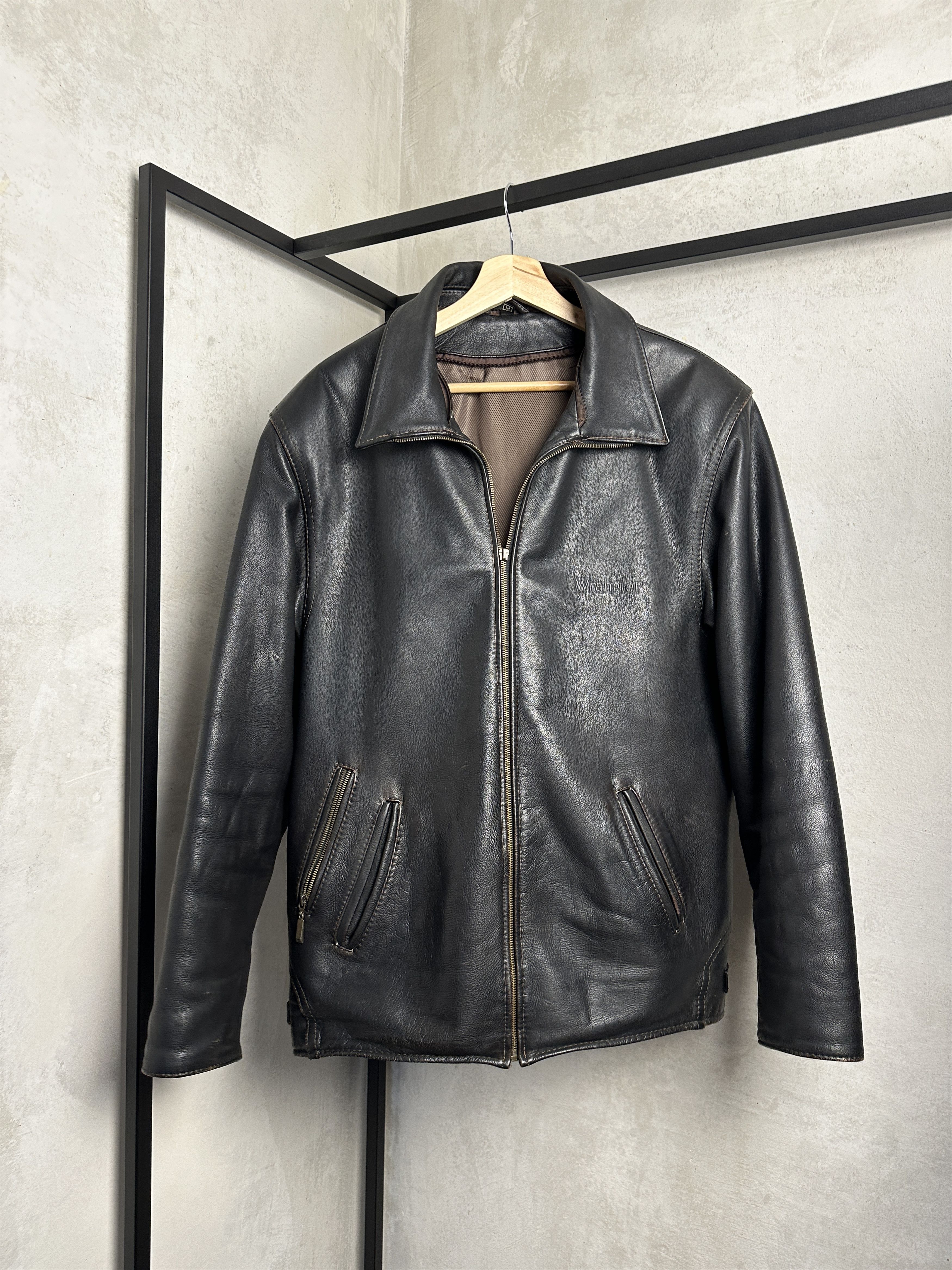 Vintage Wrangler Boxy Leather Jacket