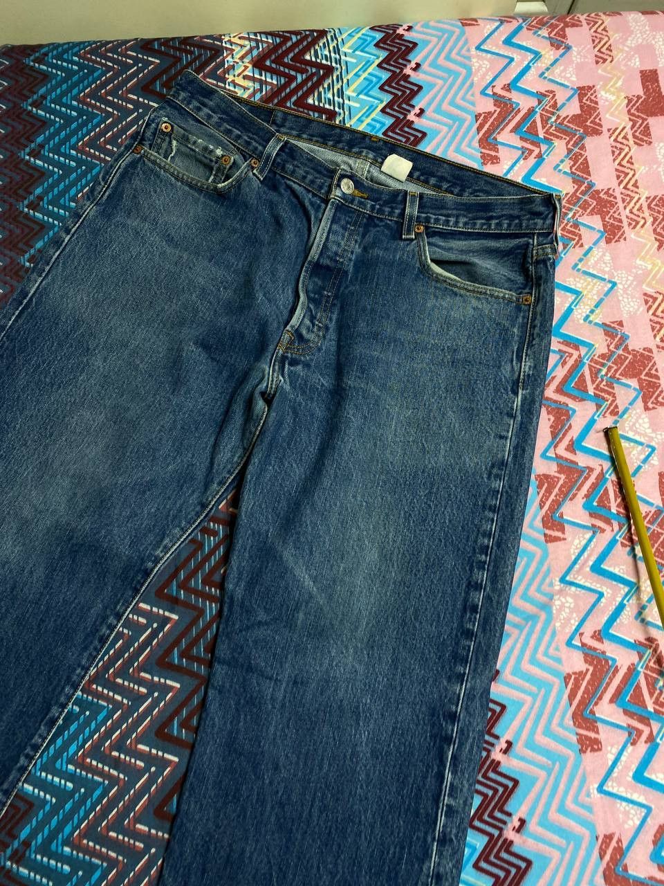 Levi's × Vintage Vintage CRAZY Faded Levi's 501 Denim Jeans Size US 36 / EU 52 - 10 Thumbnail