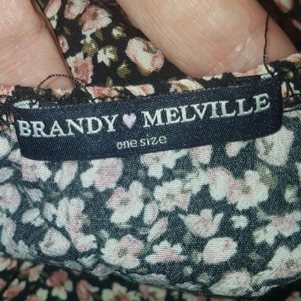 Designer Brandy Melville Floral Dress Size ONE SIZE - 3 Thumbnail