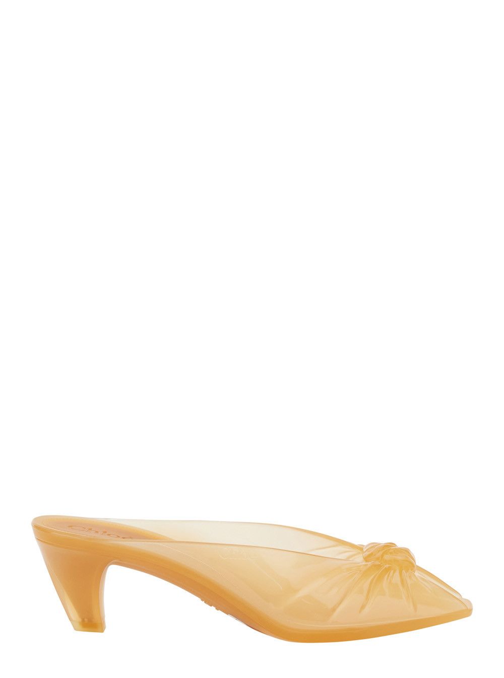 Chloe Azia Sandals with Shaped Straps in Champagne Glitter Leather for Women Size US 8 / IT 38 - 1 Thumbnail