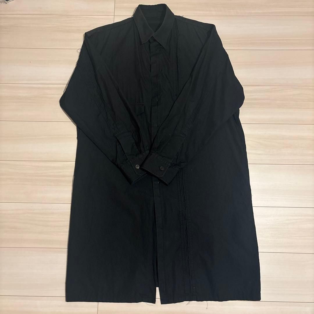 Yohji Yamamoto Pour Homme 16ss Cut-off cotton long shirt HO-B27-037 Size US L / EU 52-54 / 3 - 1 Thumbnail