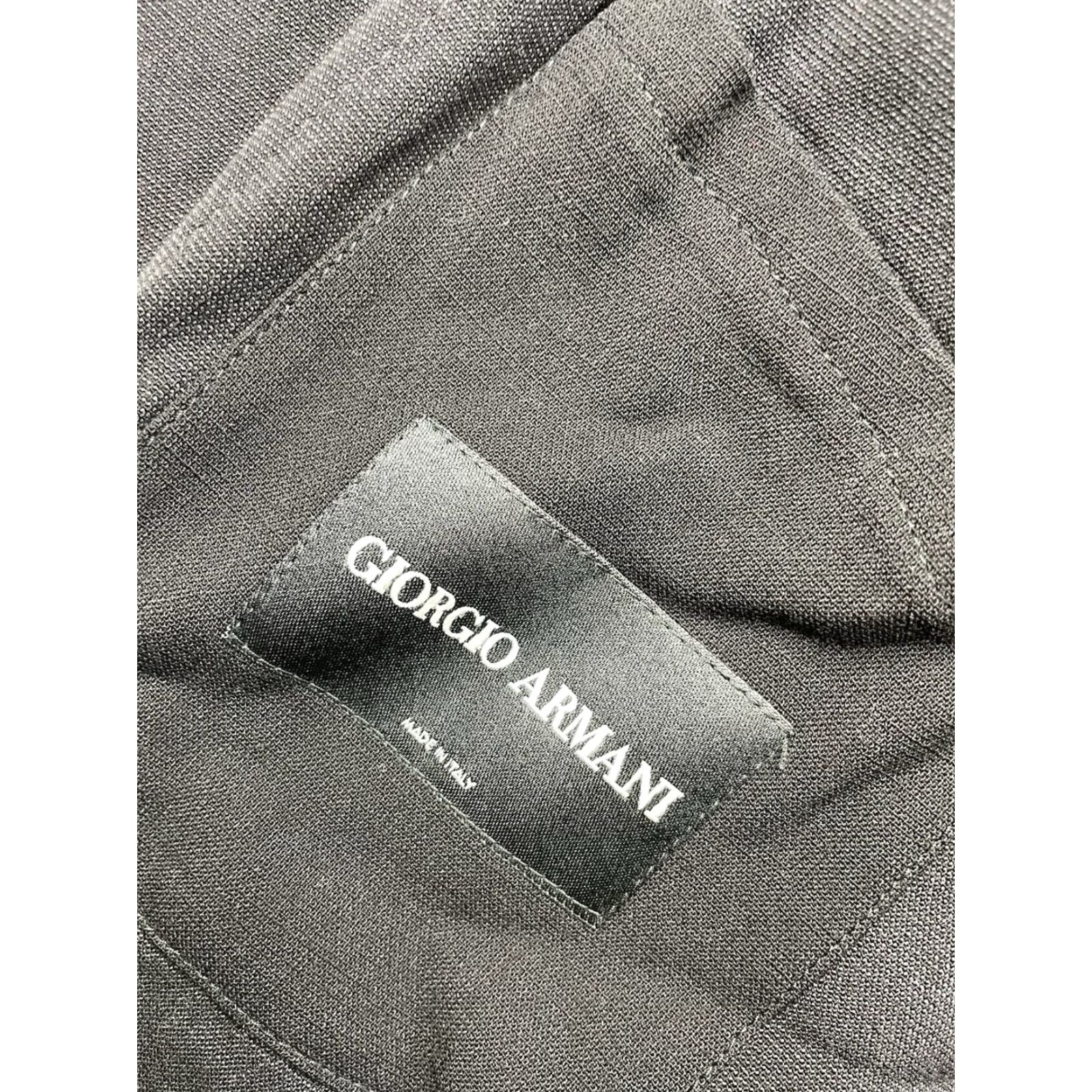Giorgio Armani Giorgio Armani Black Mens 46 US Lightweight Wool Blend Blazer Jacket Italy Size 46R - 3 Thumbnail