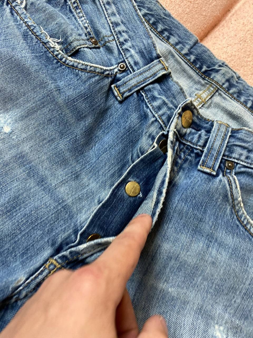 Carhartt × Japanese Brand Vintage Carhartt Y2K distressed Flare denim pants Size US 32 / EU 48 - 13 Thumbnail